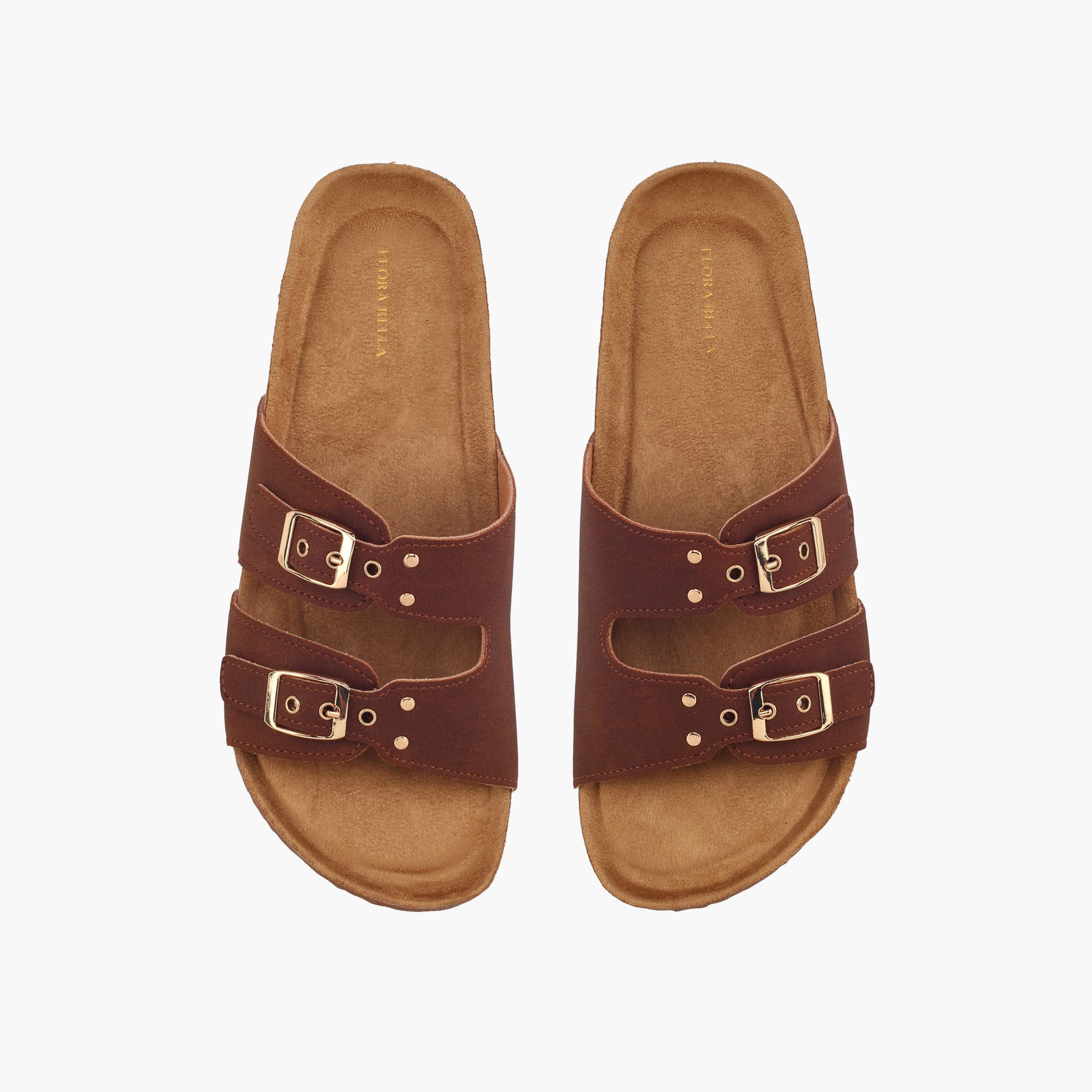 Flora Bella Women Studded Double Strap Sandals-women-shoes-flats-sandals-image-1