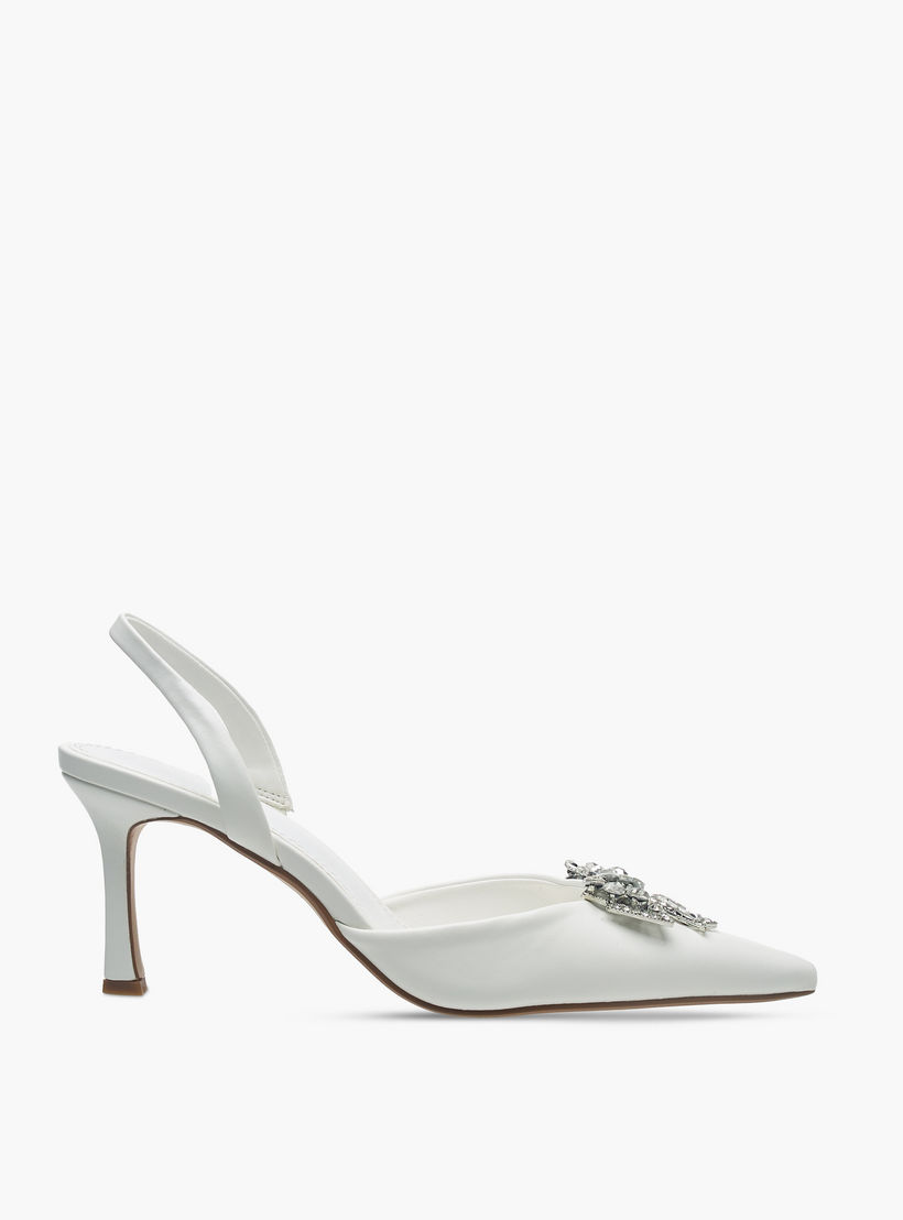 صندل بكعب ستيليتو وحزام خلفي وتفاصيل فيونكة مزينة للنساء من سيليست-women-shoes-heels-image-3