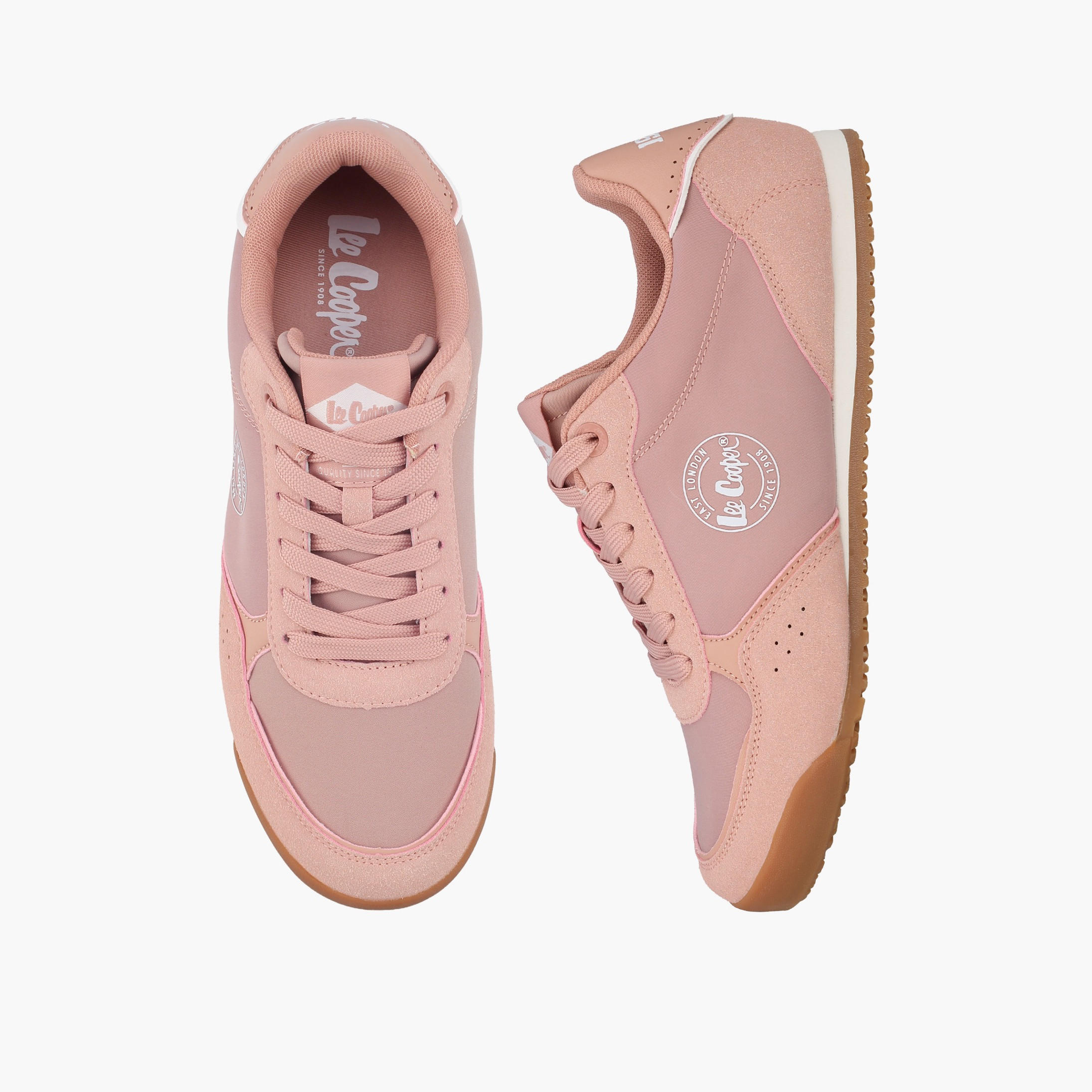 Lee Cooper Women Logo Print Lace-Up Ankle Sneakers-women-shoes-sneakers-image-1