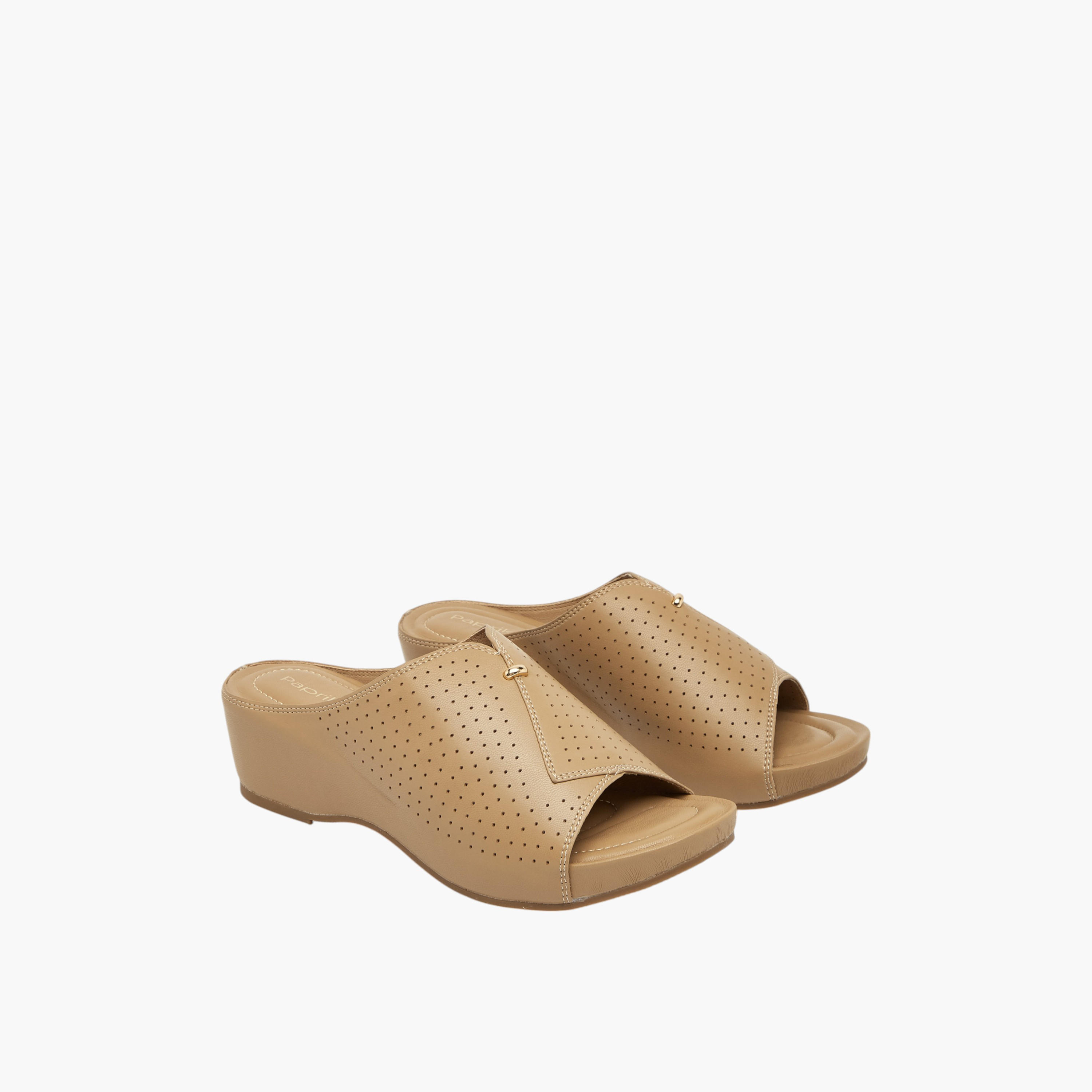 صندل بمقدمة أصابع مفتوحة سهل الارتداء بثقوب مع كعب عريض للنساء من بابريكا-women-shoes-sandals-heeled-image-1