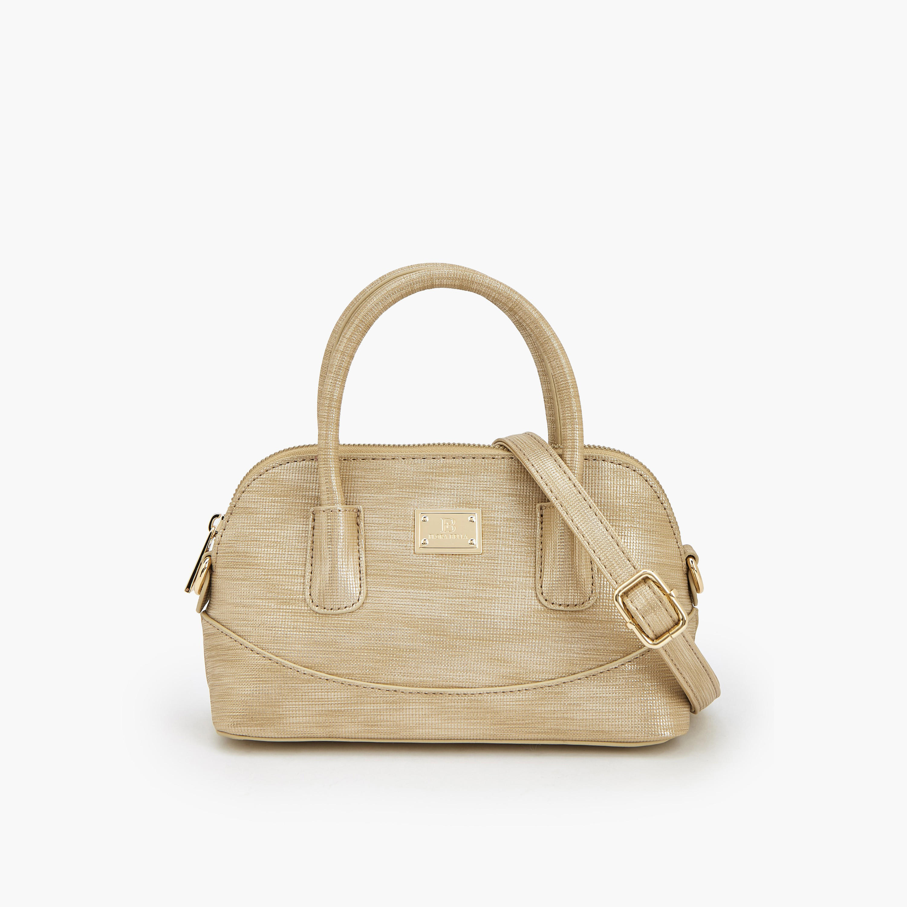 شنطة ساتشيل بارزة الملمس بحزام قابل للفصل من فلورا بيلا-women-bagsandwallets-handbags-image-1