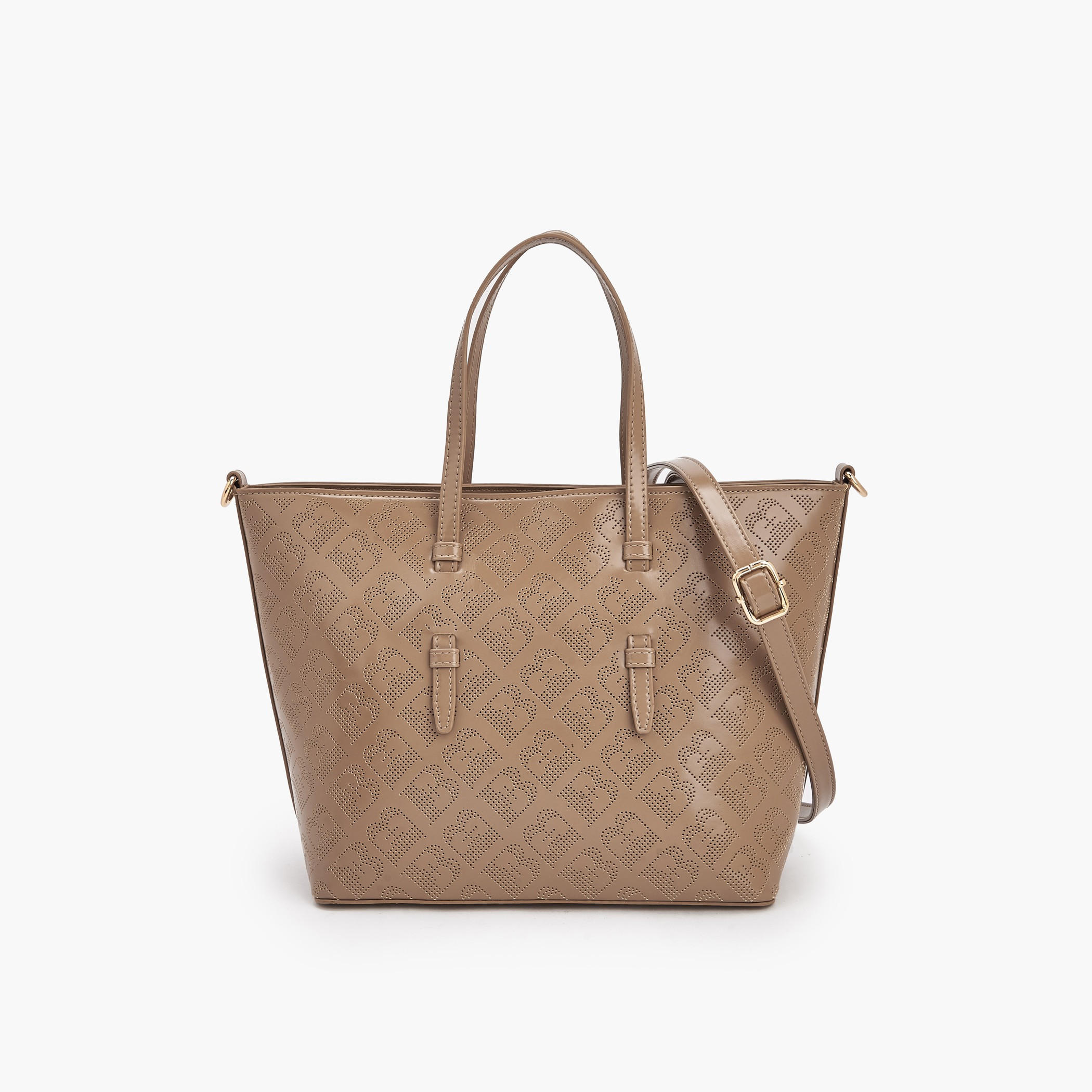 Flora Bella Laser Cut Tote Bag with Detachable Shoulder Strap-women-bagsandwallets-handbags-image-1