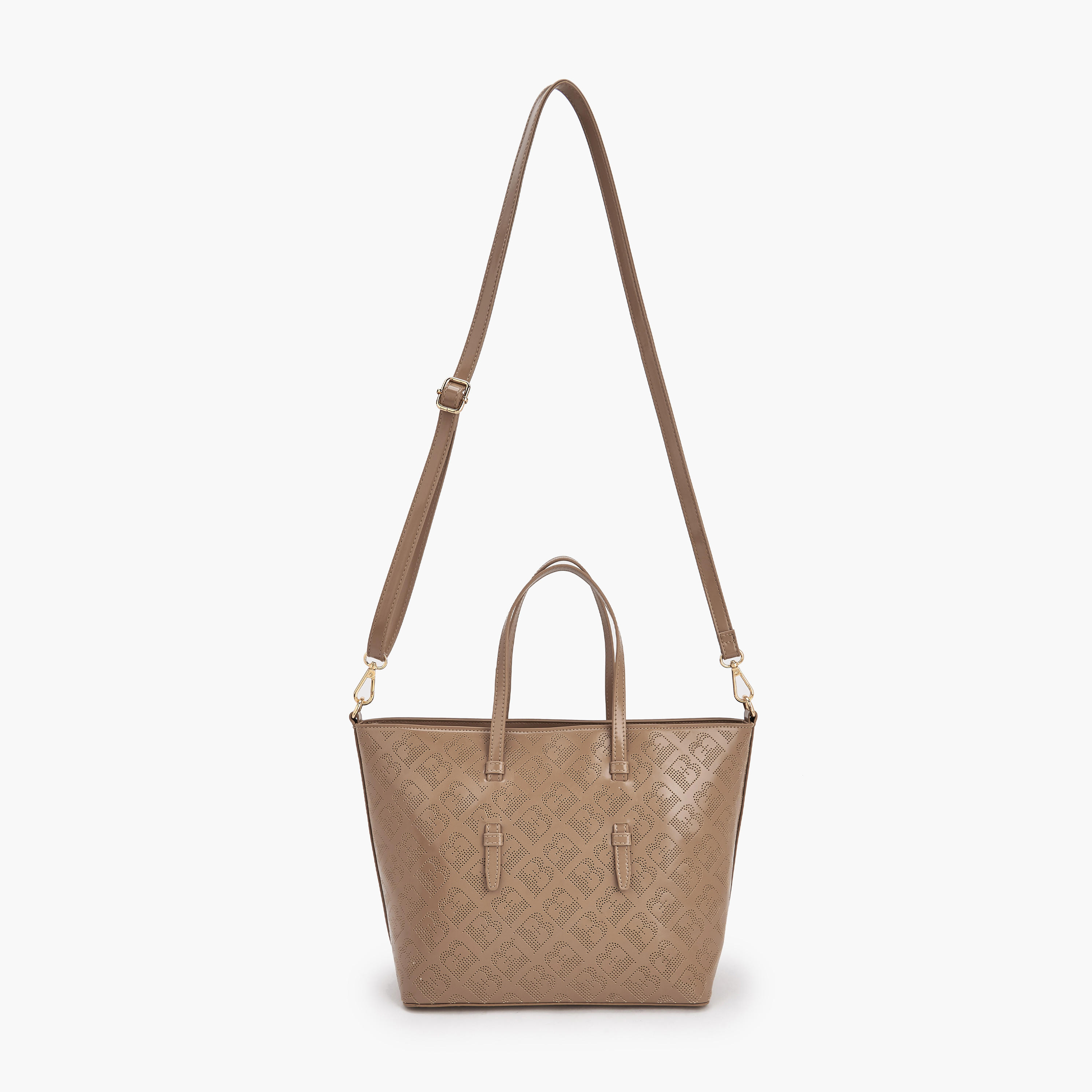 Flora Bella Laser Cut Tote Bag with Detachable Shoulder Strap-women-bagsandwallets-handbags-image-2