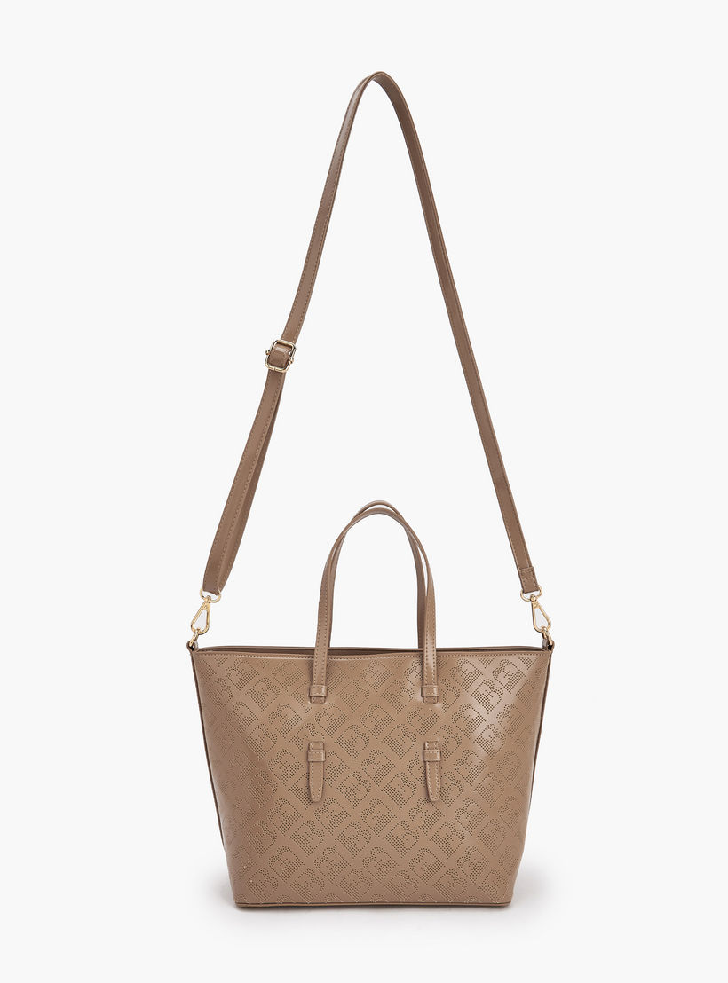Flora Bella Laser Cut Tote Bag with Detachable Shoulder Strap-women-bagsandwallets-handbags-image-2