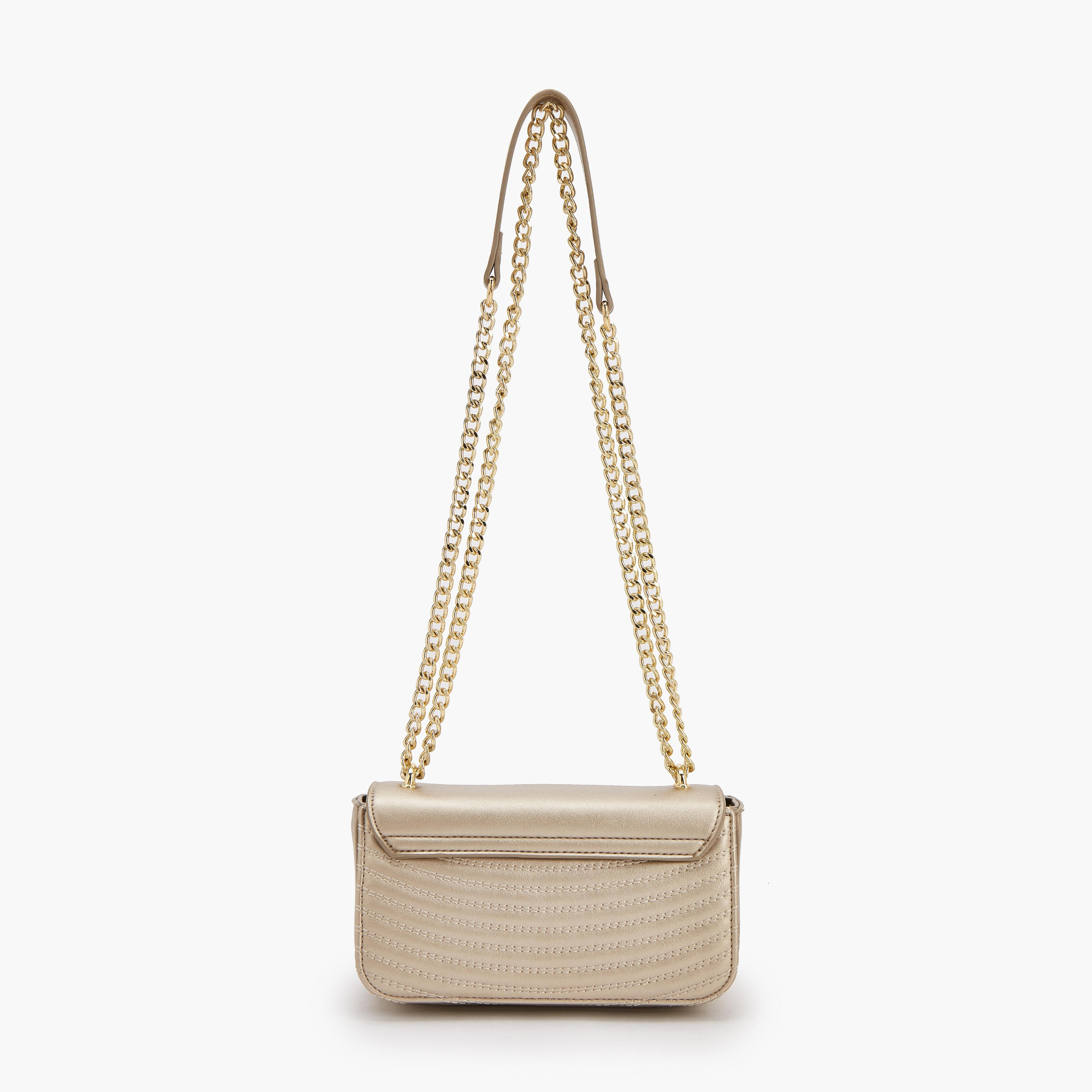 Flora Bella Textured Crossbody Bag with Chain Strap-women-bagsandwallets-handbags-image-5