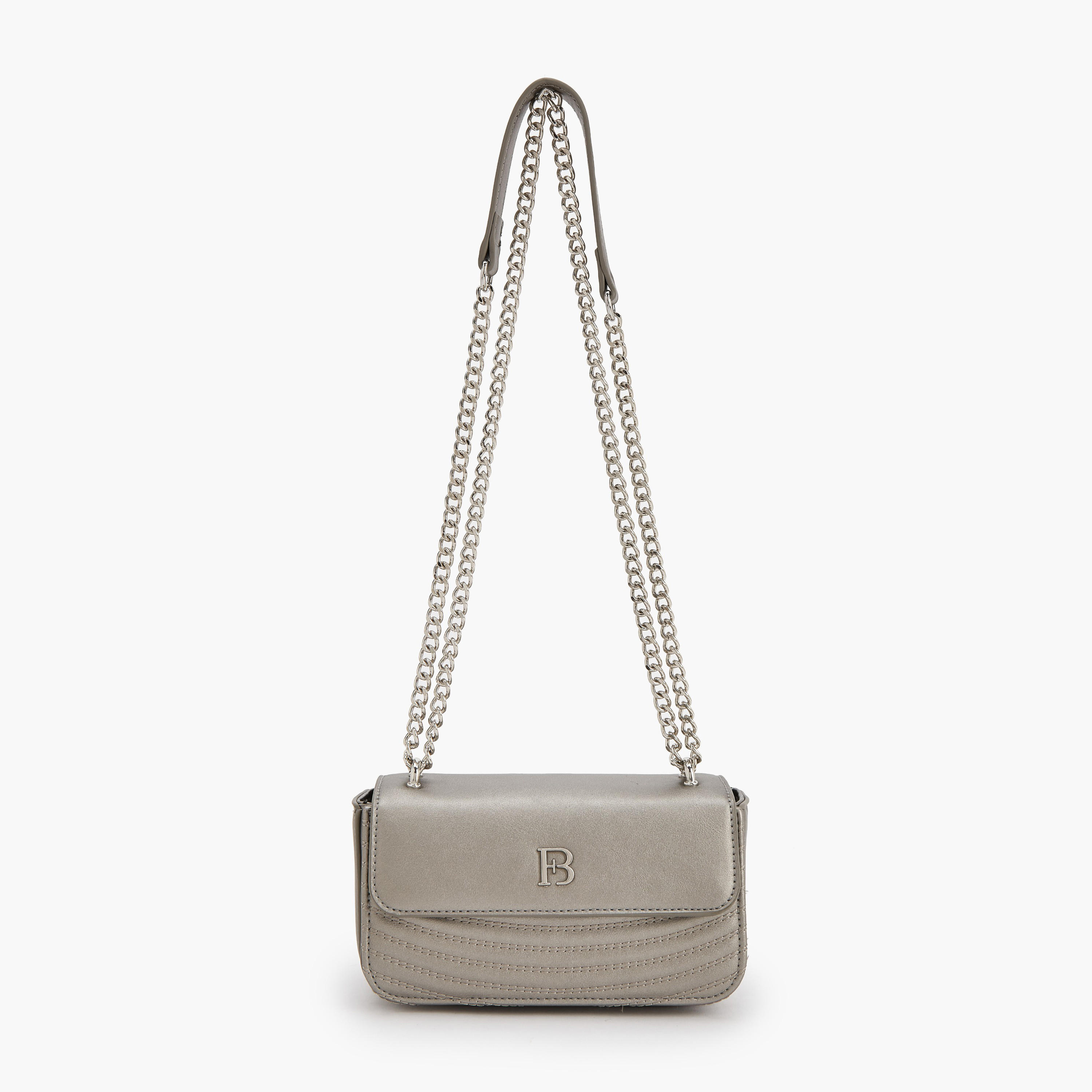 Flora Bella Textured Crossbody Bag with Chain Strap-women-bagsandwallets-handbags-image-1