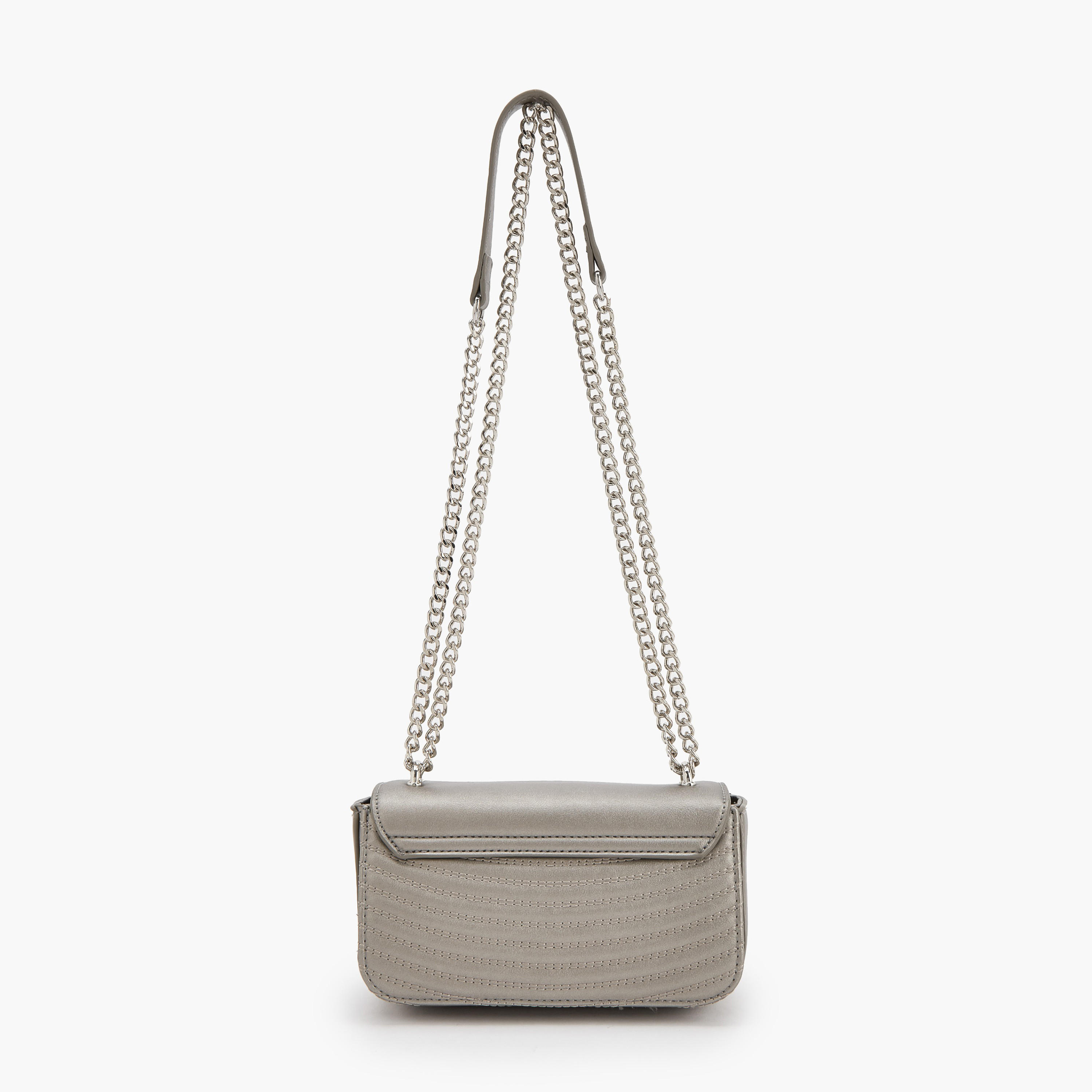 Flora Bella Textured Crossbody Bag with Chain Strap-women-bagsandwallets-handbags-image-5