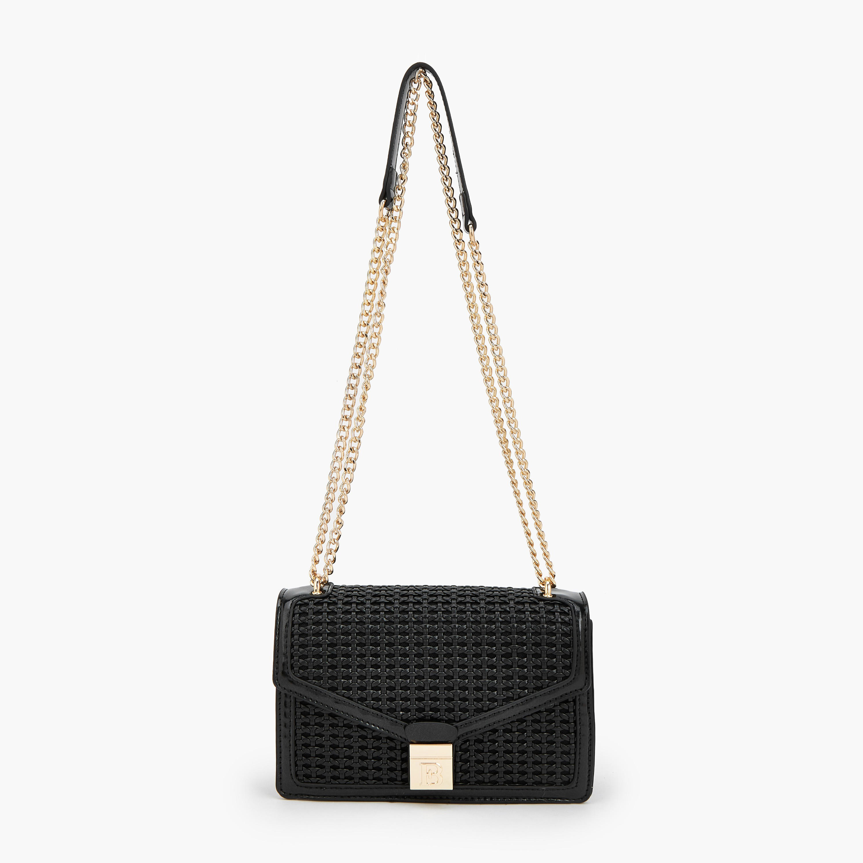 Flora Bella Textured Crossbody Bag with Chain Strap-women-bagsandwallets-handbags-image-1