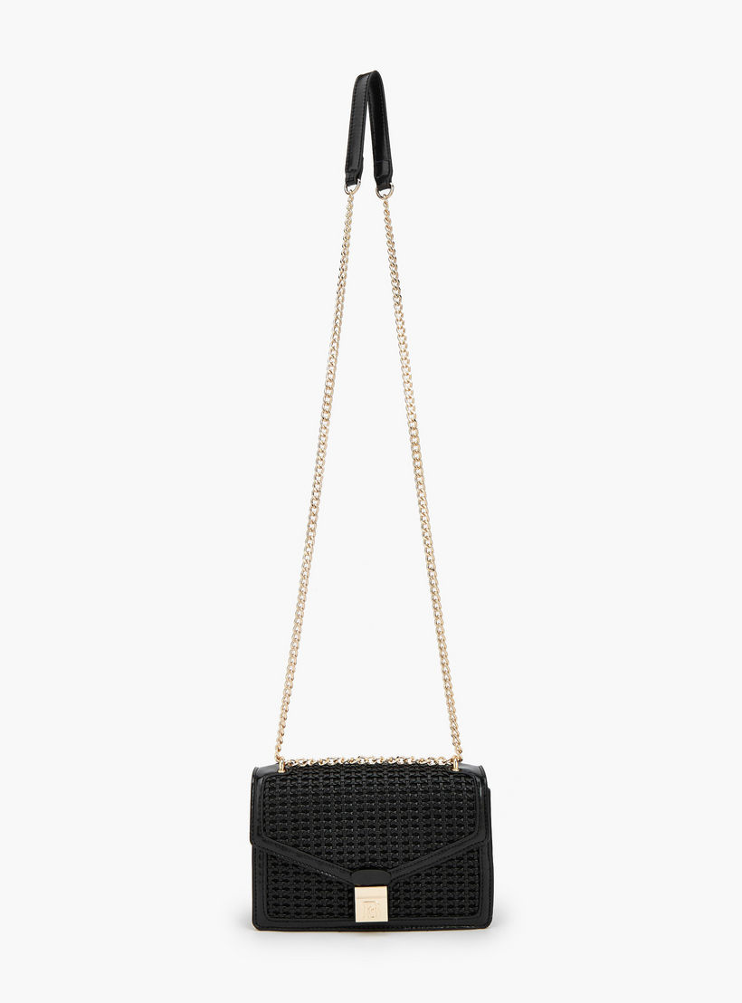 Flora Bella Textured Crossbody Bag with Chain Strap-women-bagsandwallets-handbags-image-2