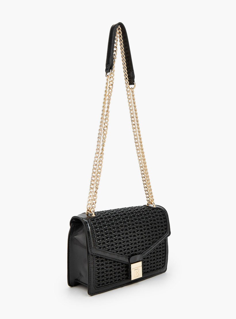 Flora Bella Textured Crossbody Bag with Chain Strap-women-bagsandwallets-handbags-image-3