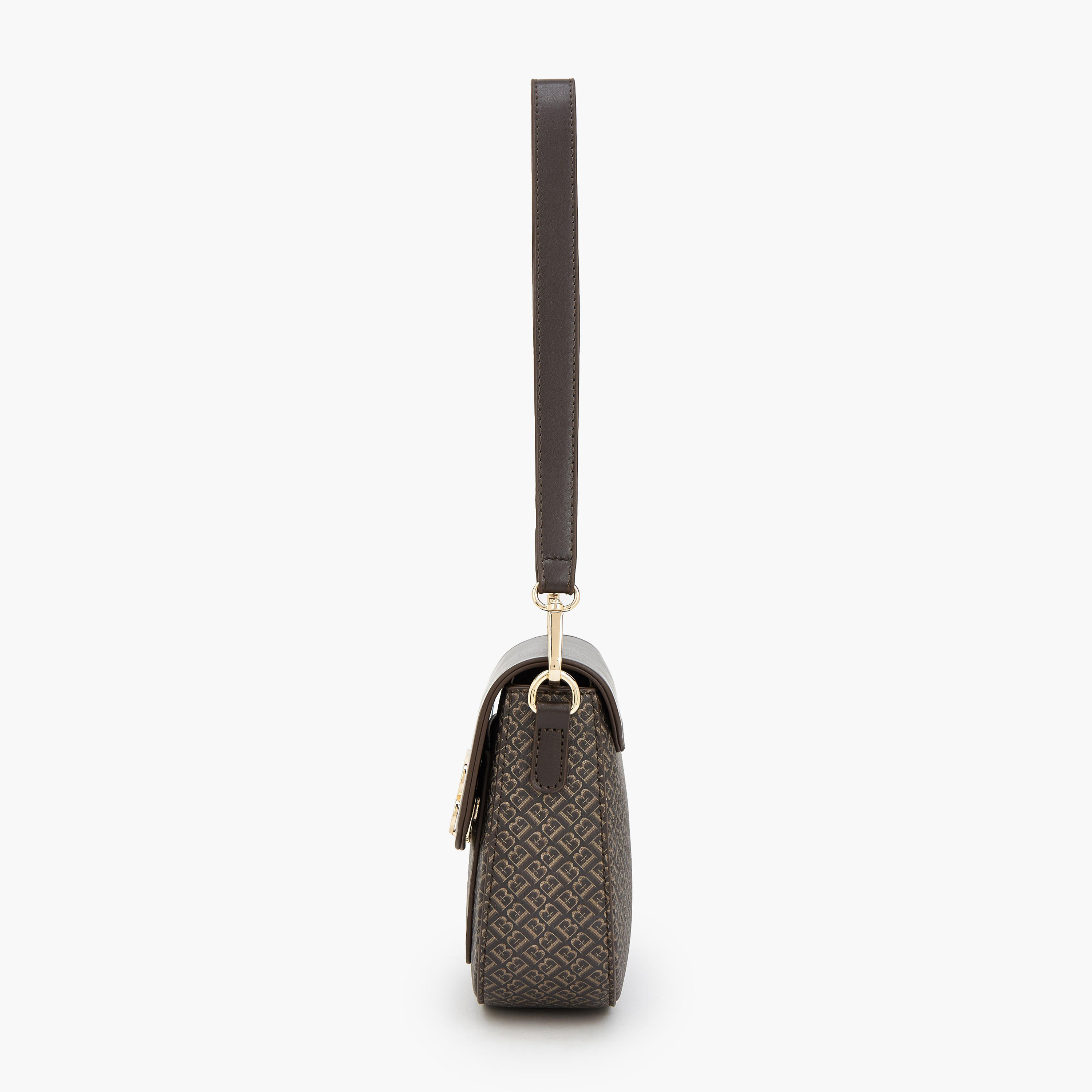 شنطة كتف بطبعات مونوجرام وحزام قابل للفصل من فلورا بيلا-women-bagsandwallets-handbags-image-5
