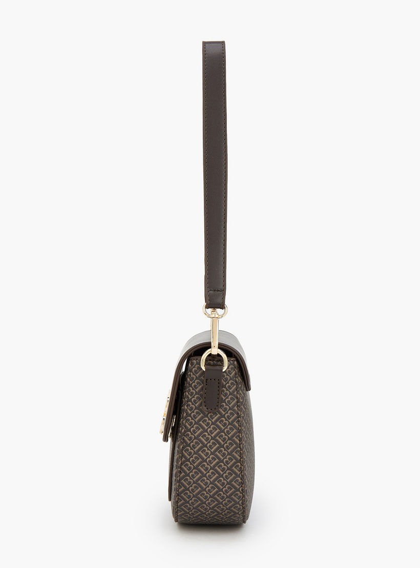 شنطة كتف بطبعات مونوجرام وحزام قابل للفصل من فلورا بيلا-women-bagsandwallets-handbags-image-5