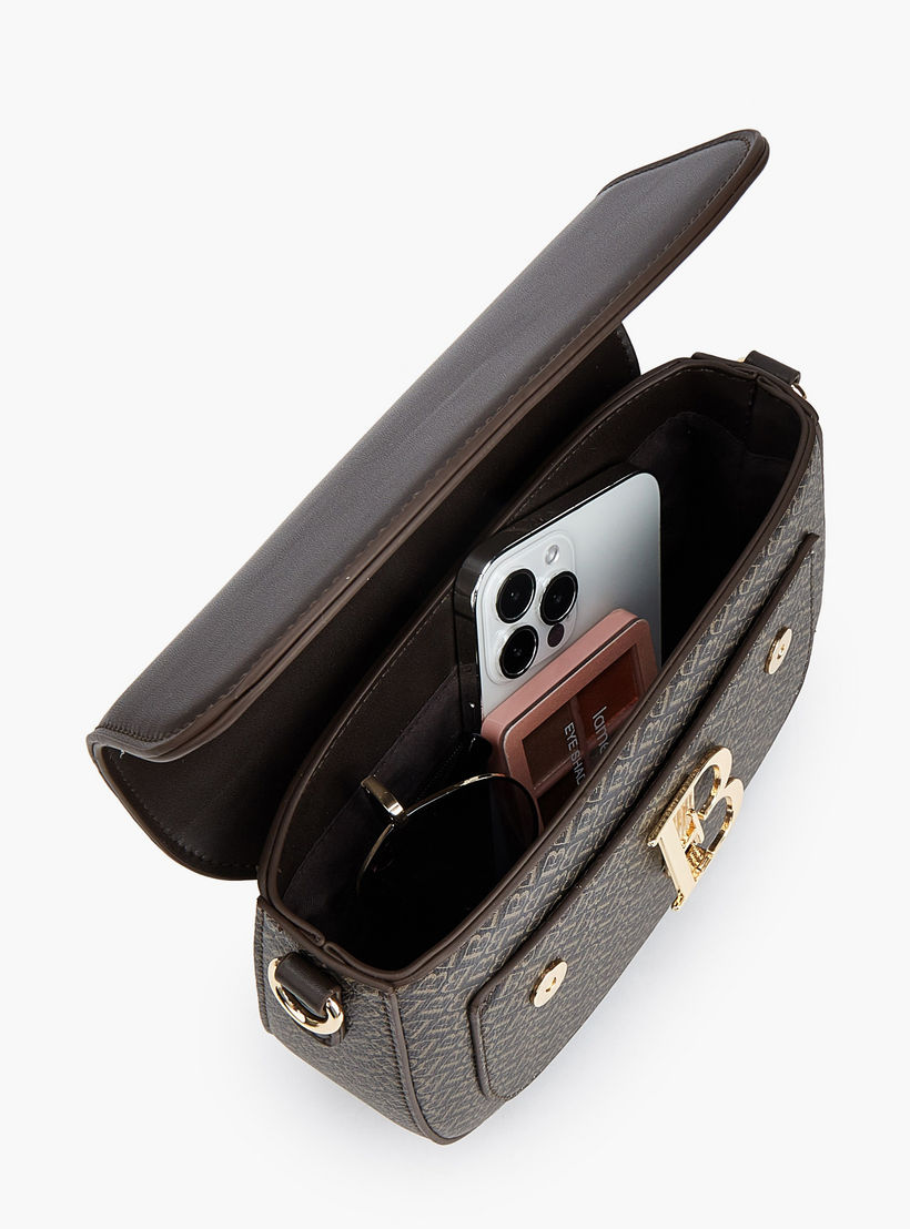شنطة كتف بطبعات مونوجرام وحزام قابل للفصل من فلورا بيلا-women-bagsandwallets-handbags-image-7