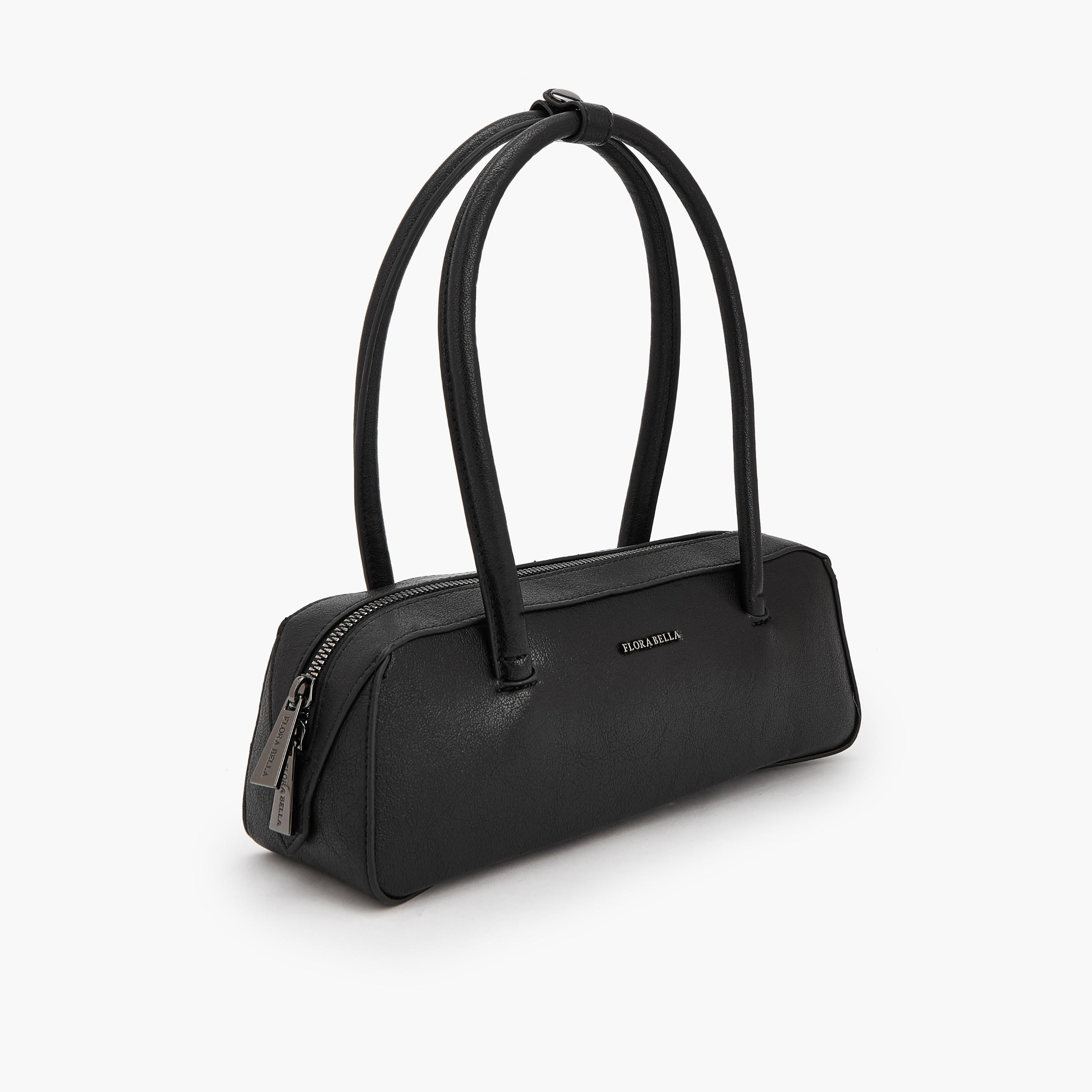 Flora Bella Solid Shoulder Bag with Zip Closure-women-bagsandwallets-handbags-image-2