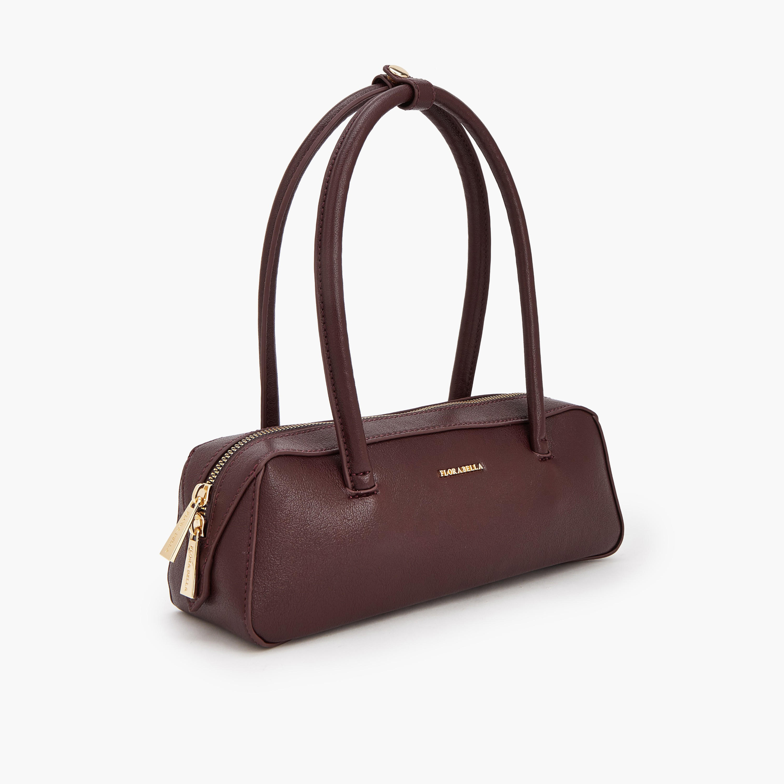 Flora Bella Solid Shoulder Bag with Zip Closure-women-bagsandwallets-handbags-image-2