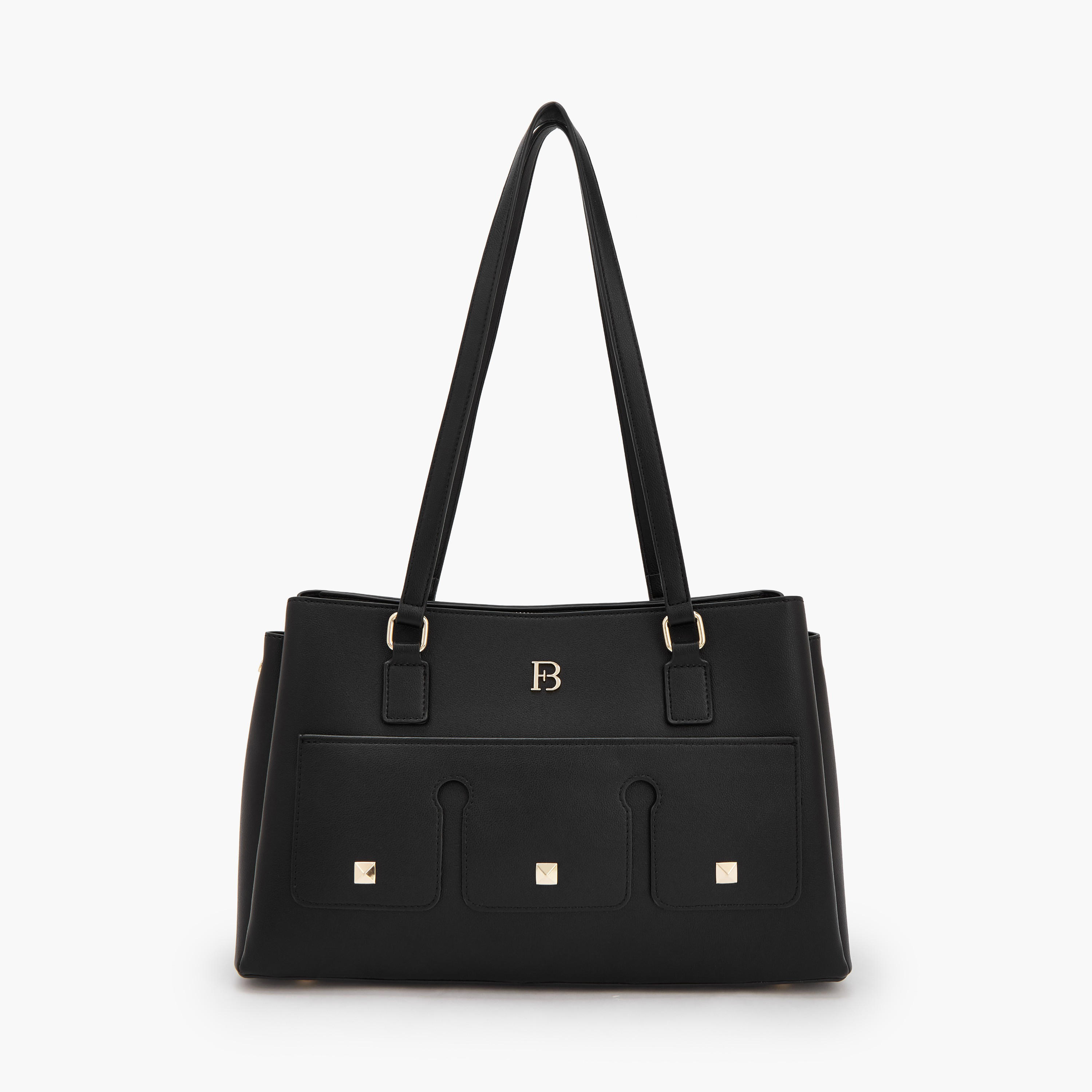 Flora Bella Solid Tote Bag with Double Handle-women-bagsandwallets-handbags-image-1