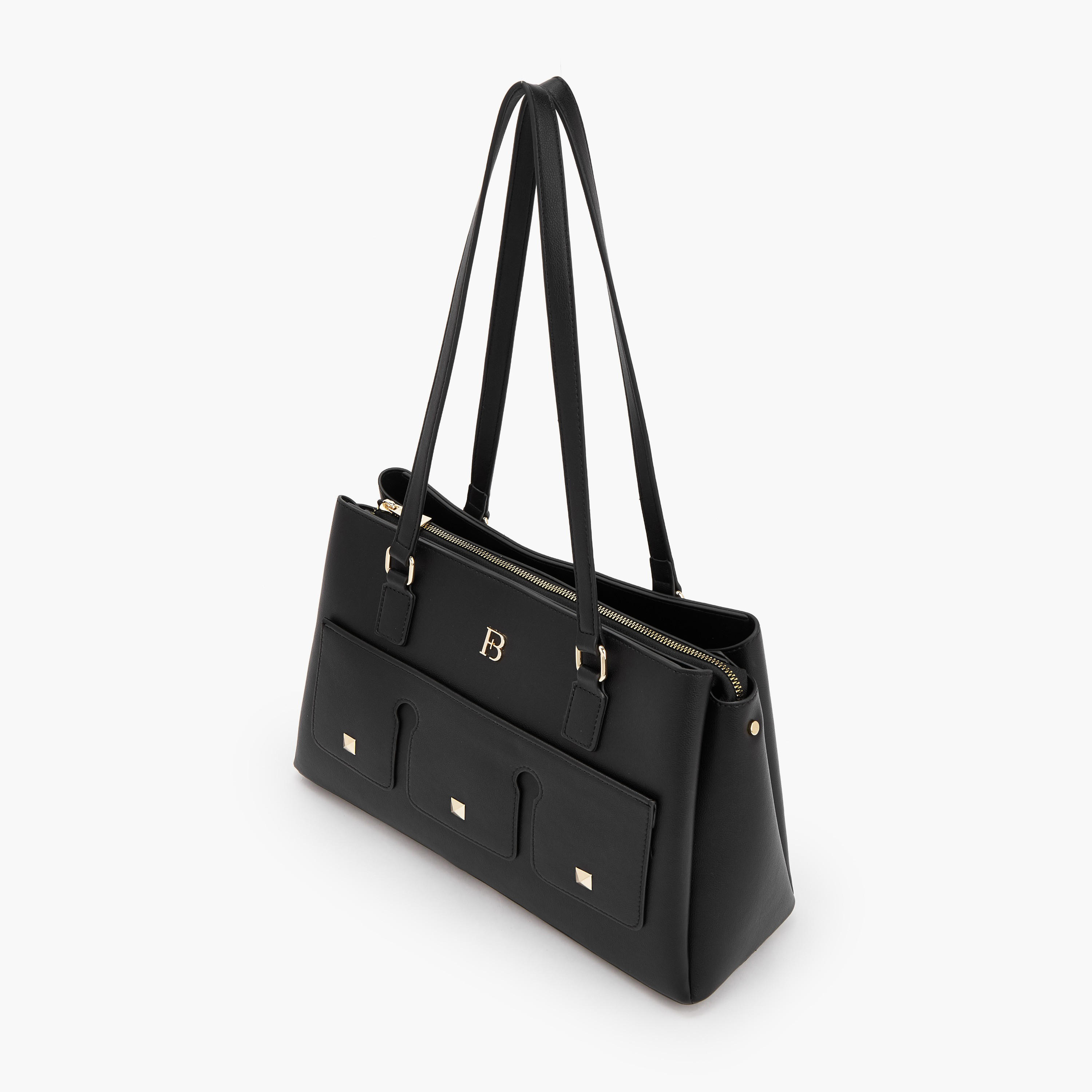 Flora Bella Solid Tote Bag with Double Handle-women-bagsandwallets-handbags-image-5