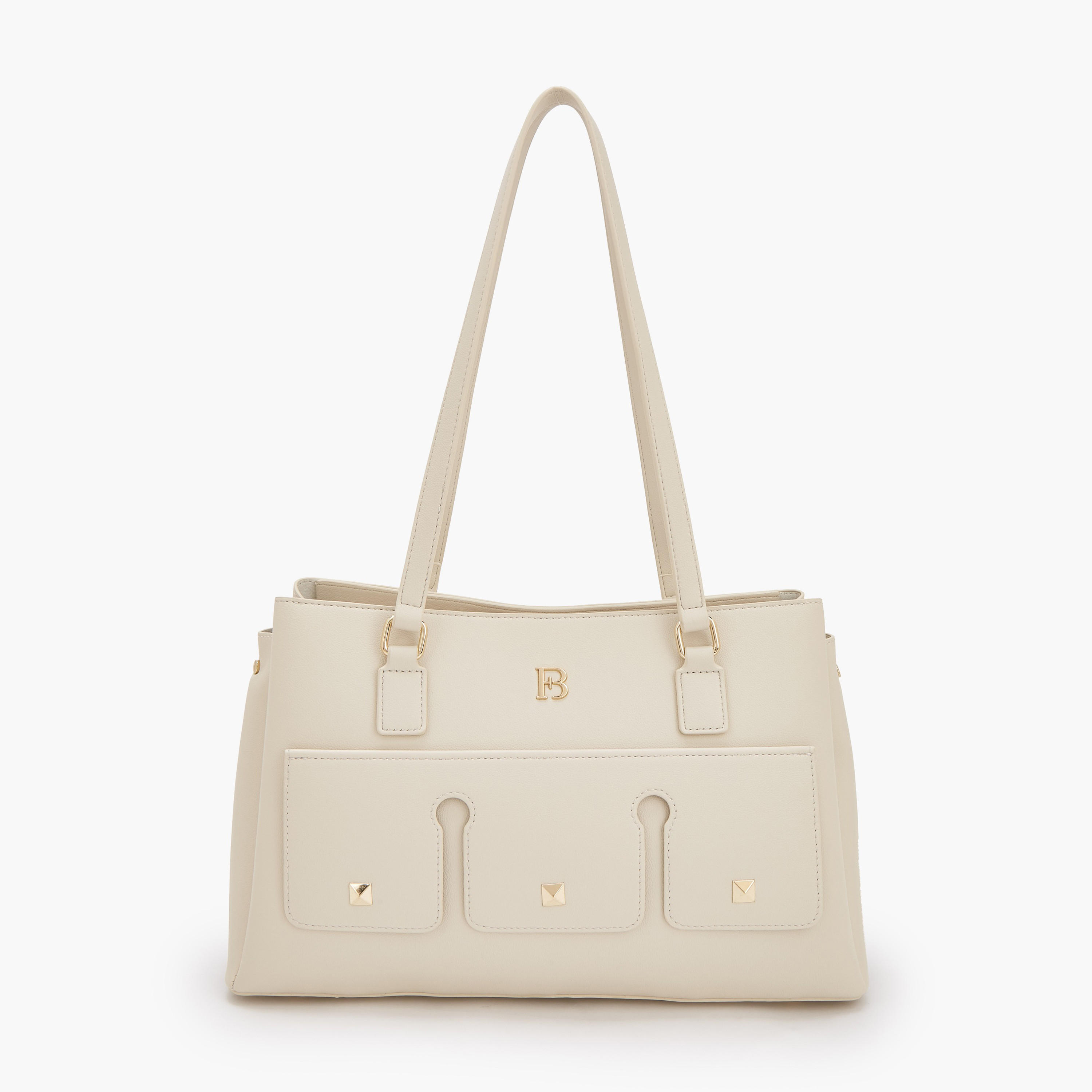 Flora Bella Solid Tote Bag with Double Handle-women-bagsandwallets-handbags-image-1