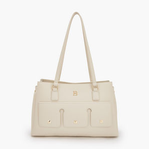 Flora Bella Solid Tote Bag with Double Handle-women-image-1