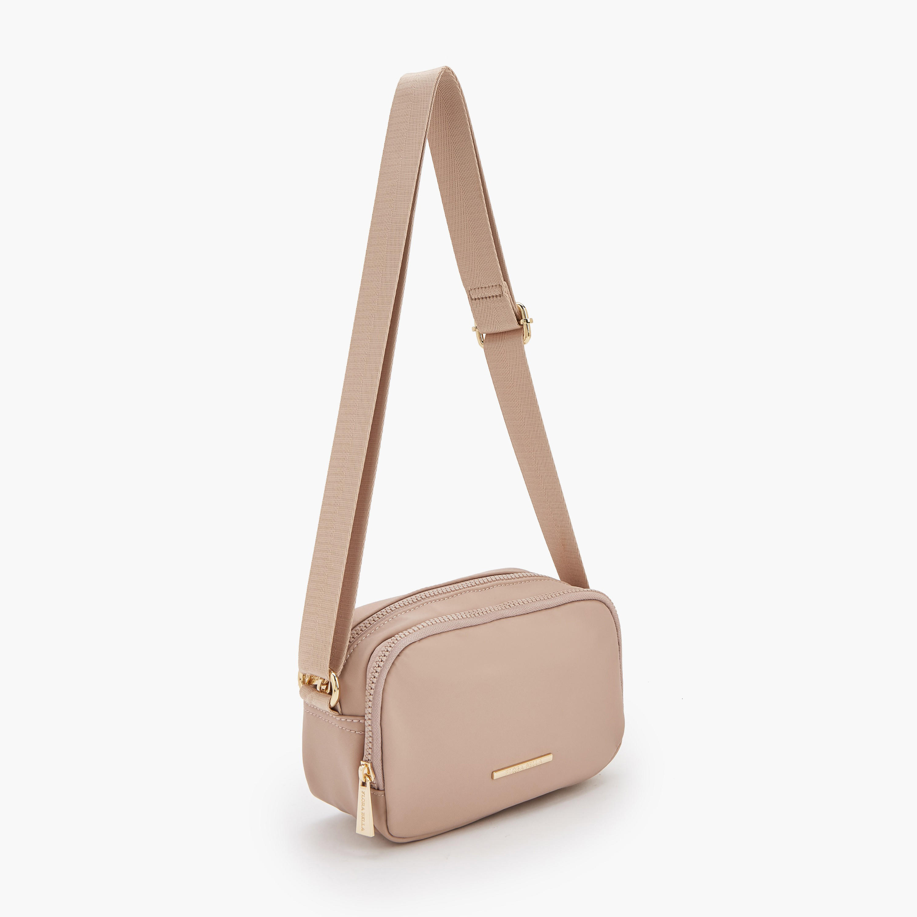 Flora Bella Solid Crossbody Bag with Adjustable Strap-women-bagsandwallets-handbags-image-2