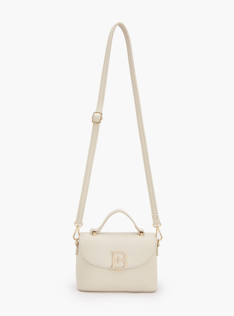 Flora Bella Solid Satchel Bag with Detachable Strap and Flap Closure-women-bagsandwallets-handbags-image-2
