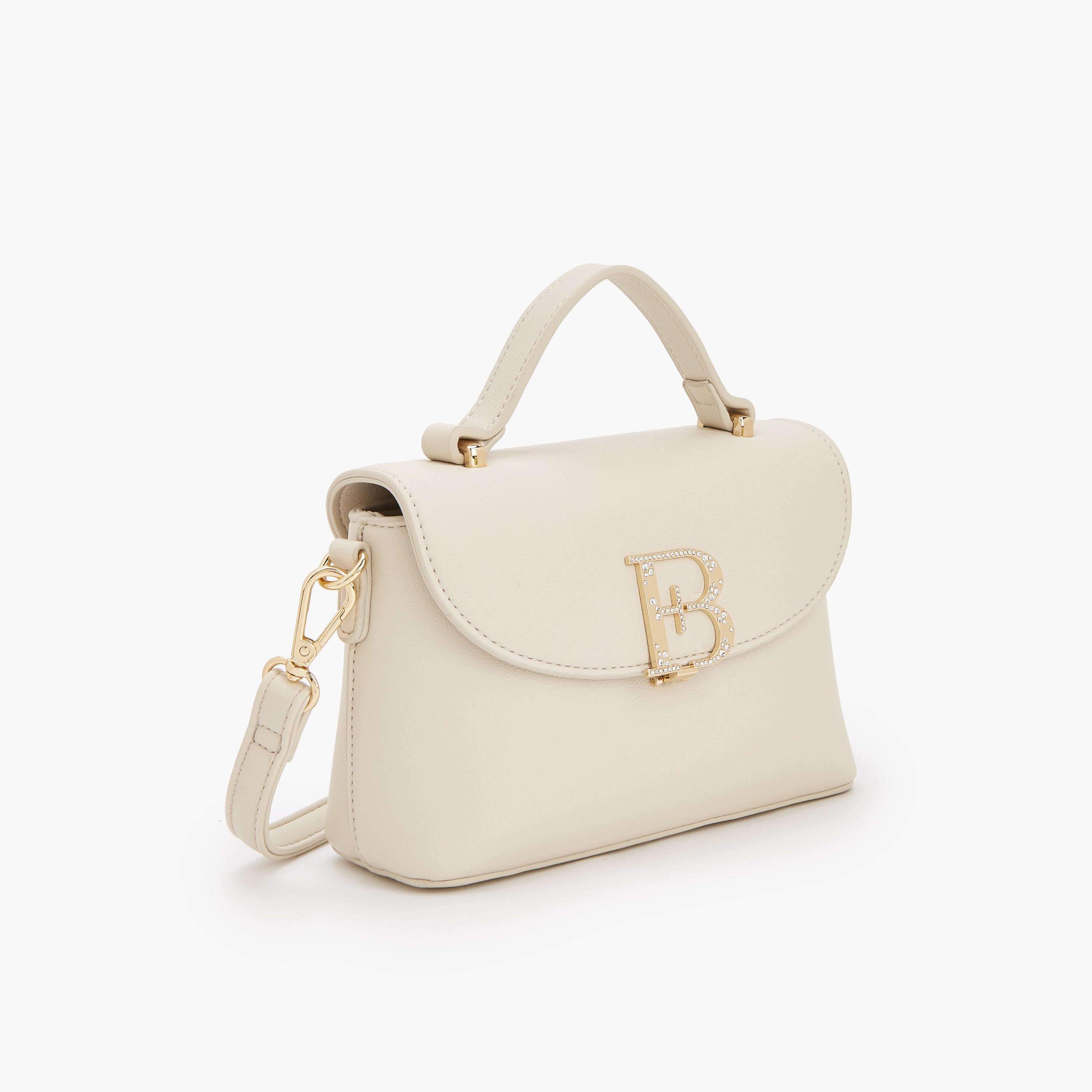 Flora Bella Solid Satchel Bag with Detachable Strap and Flap Closure-women-bagsandwallets-handbags-image-3