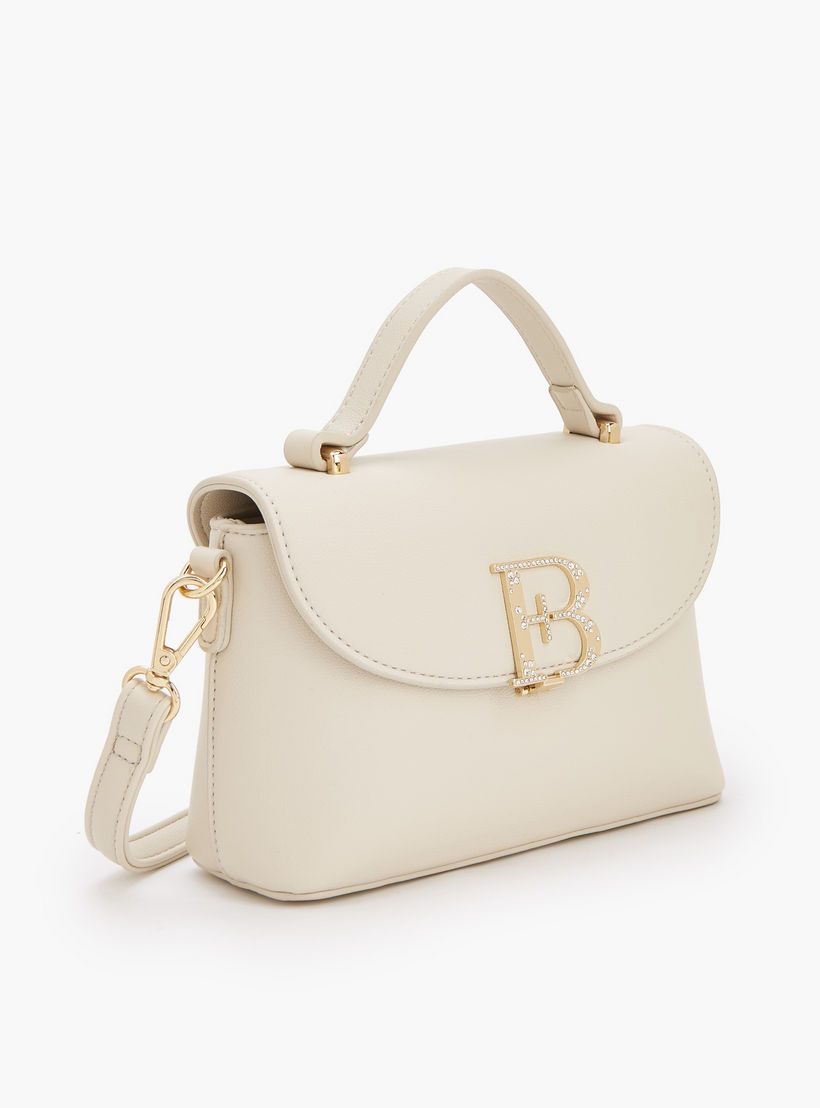 Flora Bella Solid Satchel Bag with Detachable Strap and Flap Closure-women-bagsandwallets-handbags-image-3