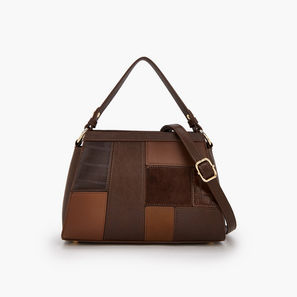 Flora Bella Panelled Shoulder Bag with Zip Closure-women-image-1