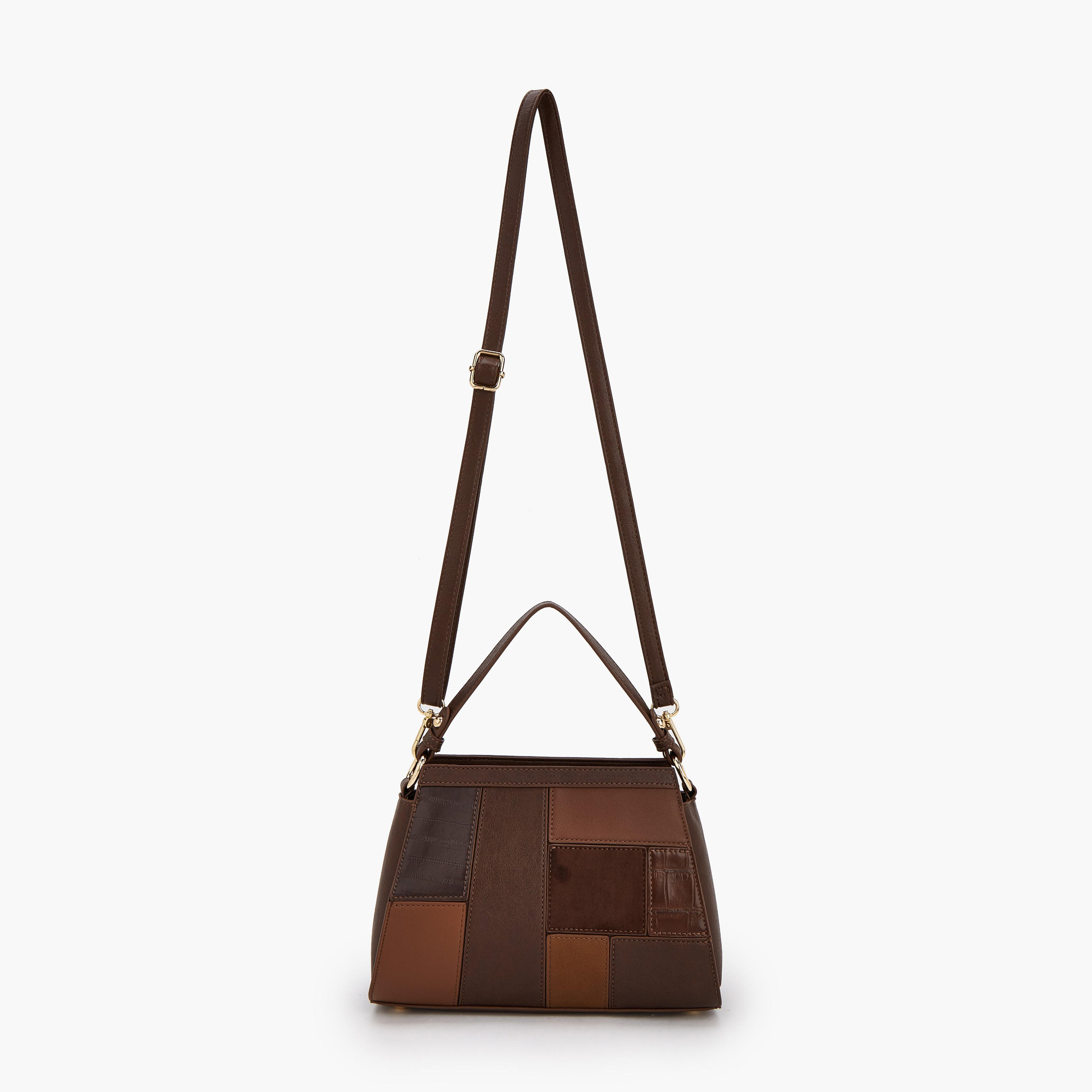Flora Bella Panelled Shoulder Bag with Zip Closure-women-bagsandwallets-handbags-image-2