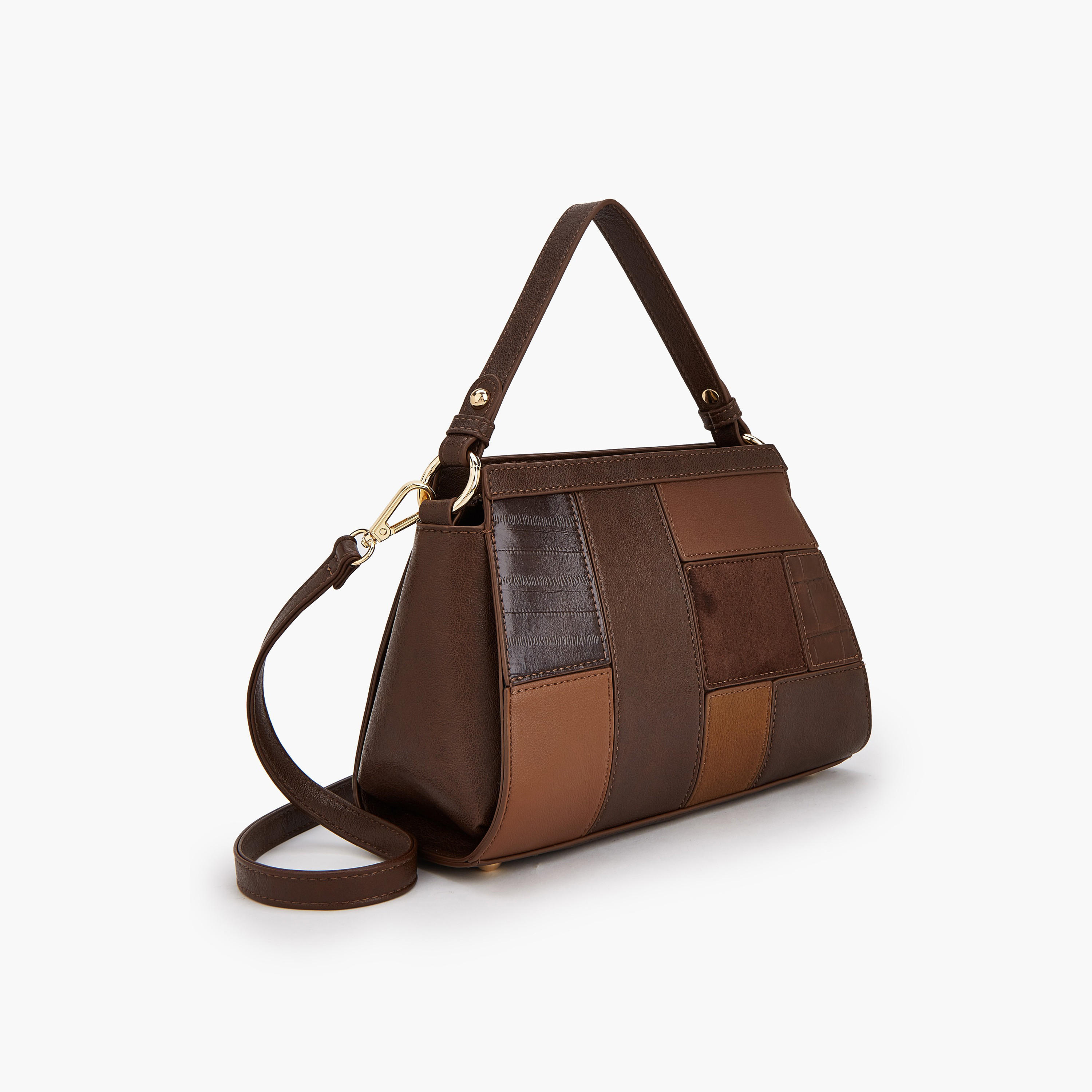 Flora Bella Panelled Shoulder Bag with Zip Closure-women-bagsandwallets-handbags-image-3