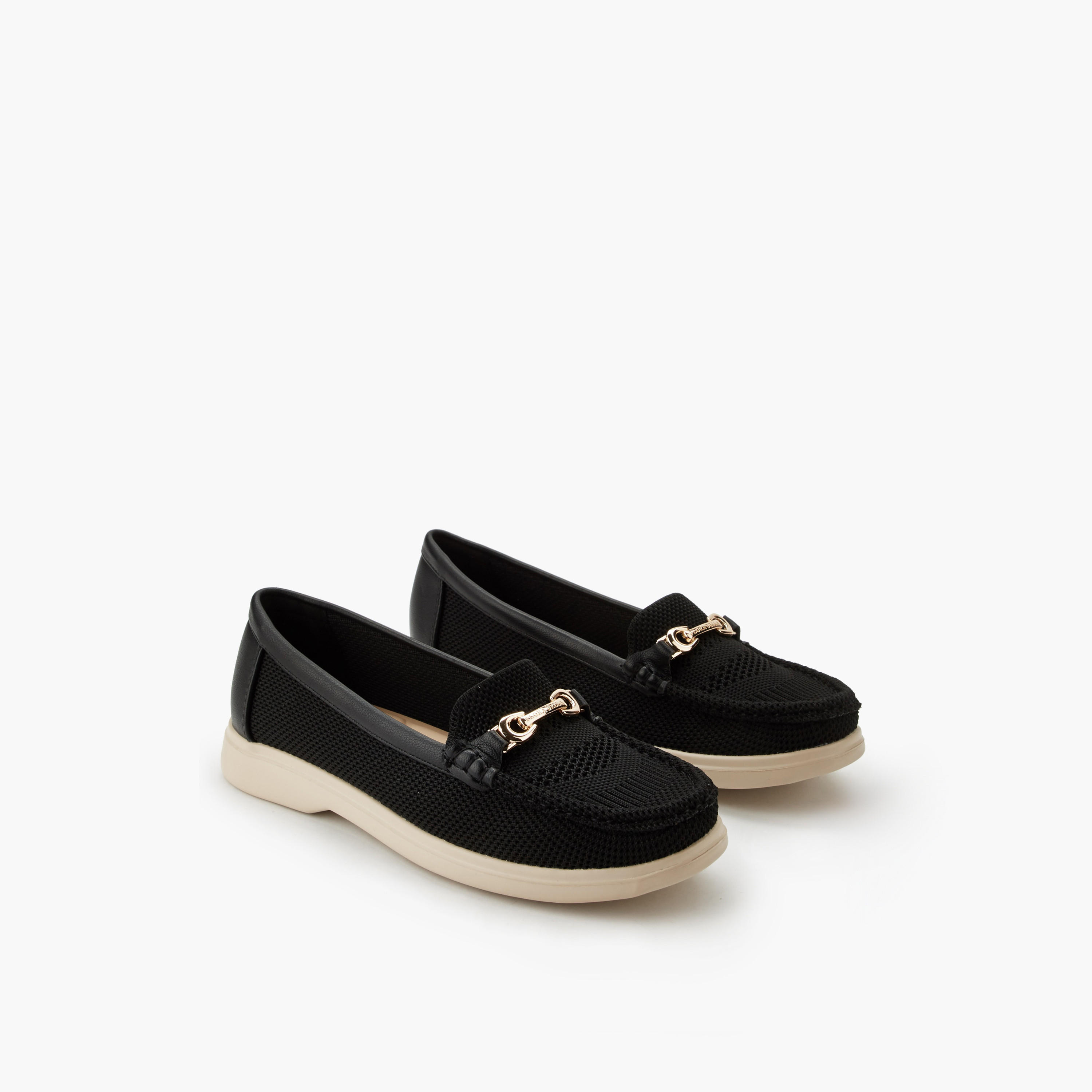 Flora Bella Women Mesh Textured Loafers-women-shoes-flats-loafers-image-1