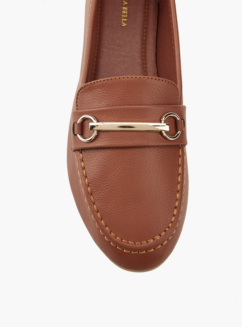 حذاء سهل الارتداء بتزيينات ميتاليك من فلورا بيلا-women-shoes-loafersandmoccasins-image-4