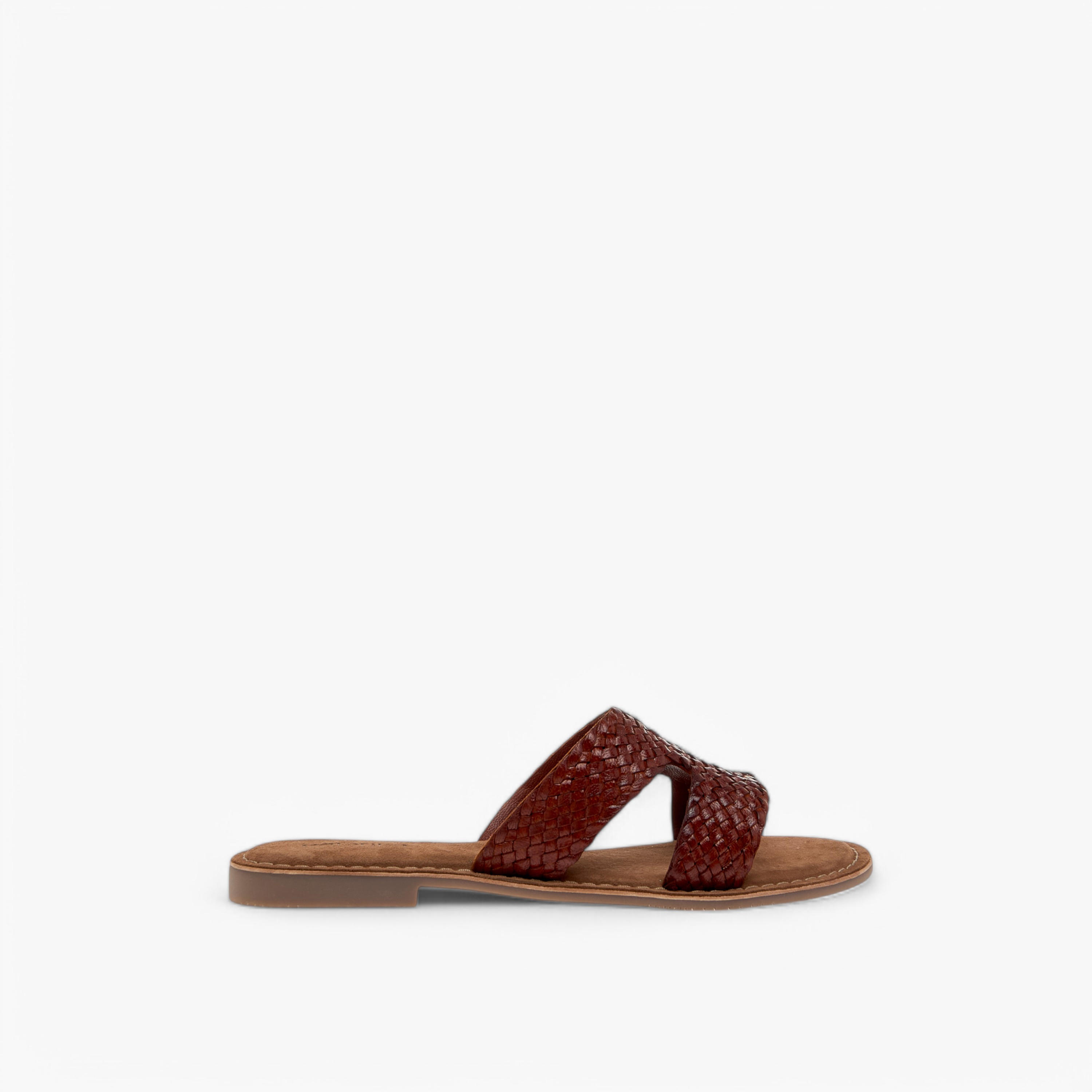 صندل مسطح سهل الارتداء بملمس جلد بارز من بابريكا-women-shoes-flats-sandals-image-3