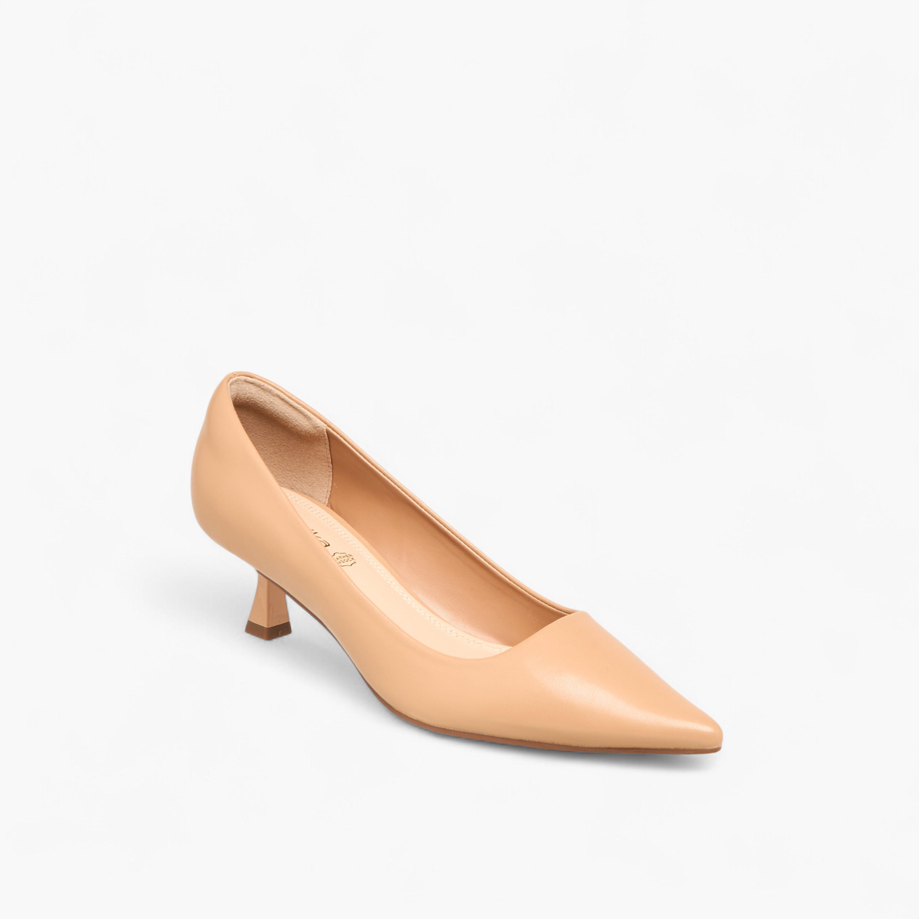 حذاء سادة بمقدمة مدببة وكعب صغير للنساء من بابريكا-women-shoes-sandals-heeled-image-2