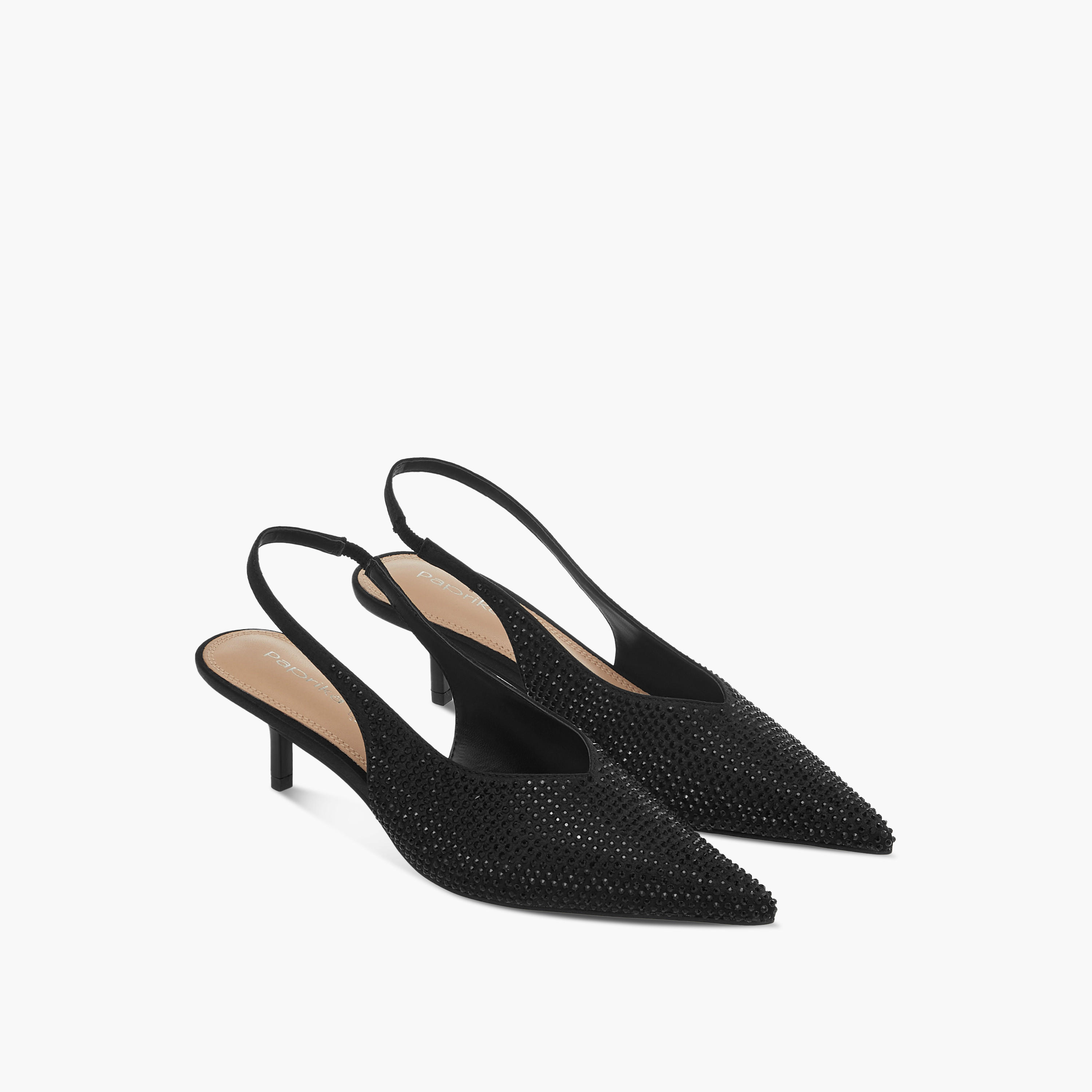 حذاء بمقدمة مدببة وحزام خلفي وإبزيم إغلاق وكعب صغير من بابريكا-women-shoes-sandals-heeled-image-1