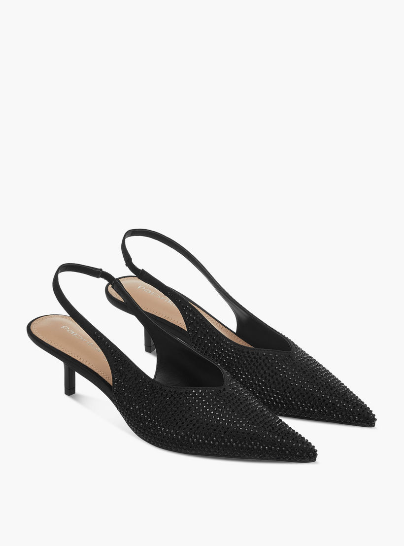 حذاء بمقدمة مدببة وحزام خلفي وإبزيم إغلاق وكعب صغير من بابريكا-women-shoes-sandals-heeled-image-1
