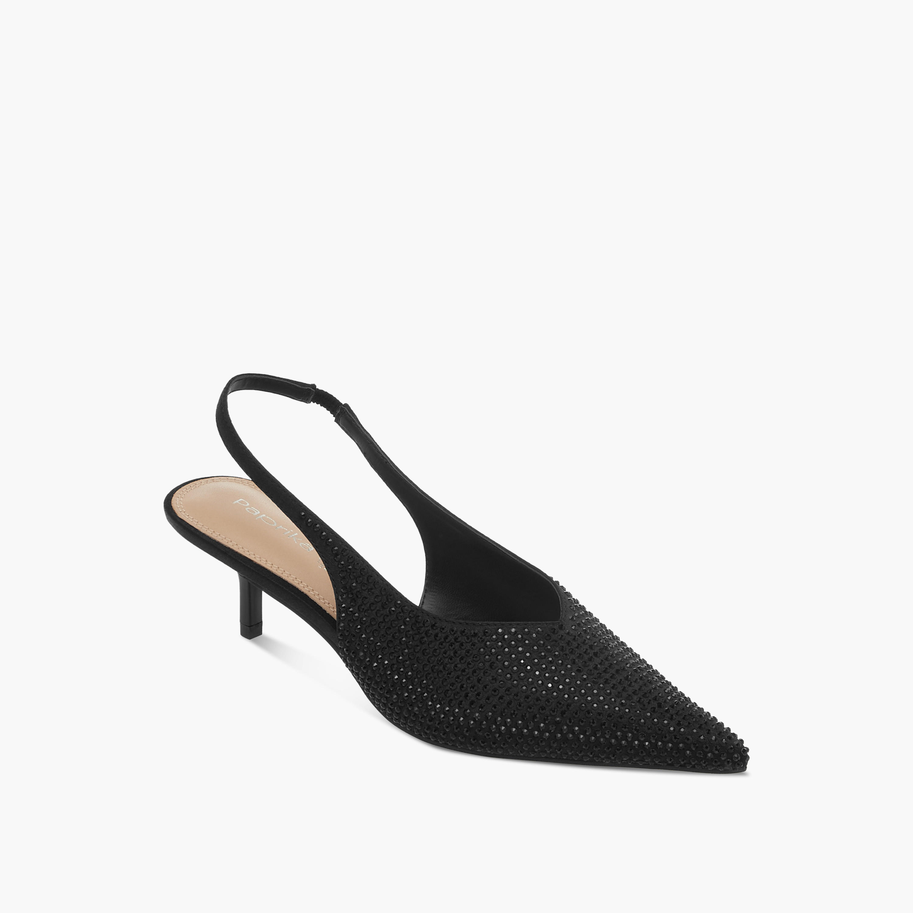حذاء بمقدمة مدببة وحزام خلفي وإبزيم إغلاق وكعب صغير من بابريكا-women-shoes-sandals-heeled-image-2