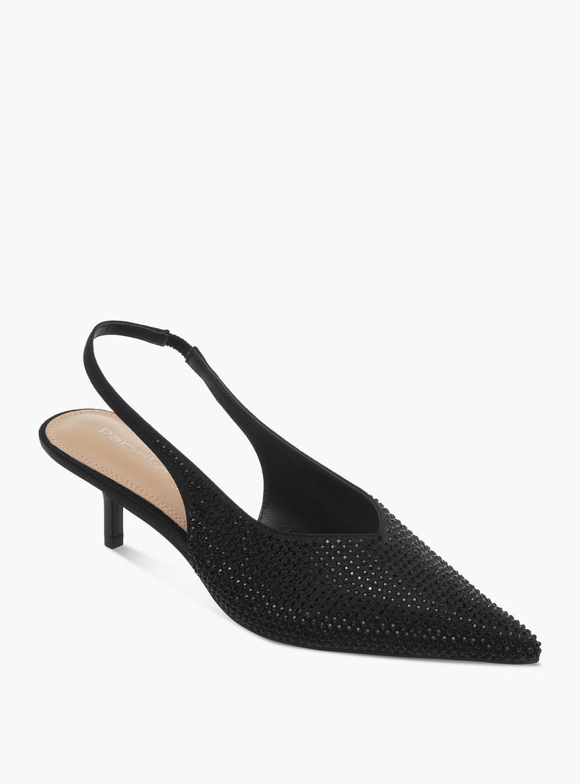 حذاء بمقدمة مدببة وحزام خلفي وإبزيم إغلاق وكعب صغير من بابريكا-women-shoes-sandals-heeled-image-2