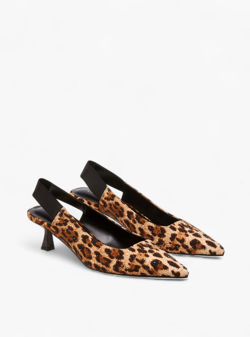 حذاء بكعب صغير وبحزام خلفي وطبعات حيوانات للنساء من سيليست-women-shoes-heels-image-1