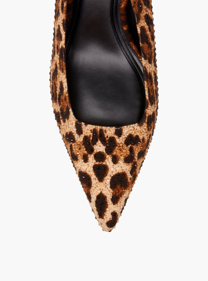 حذاء بكعب صغير وبحزام خلفي وطبعات حيوانات للنساء من سيليست-women-shoes-heels-image-4