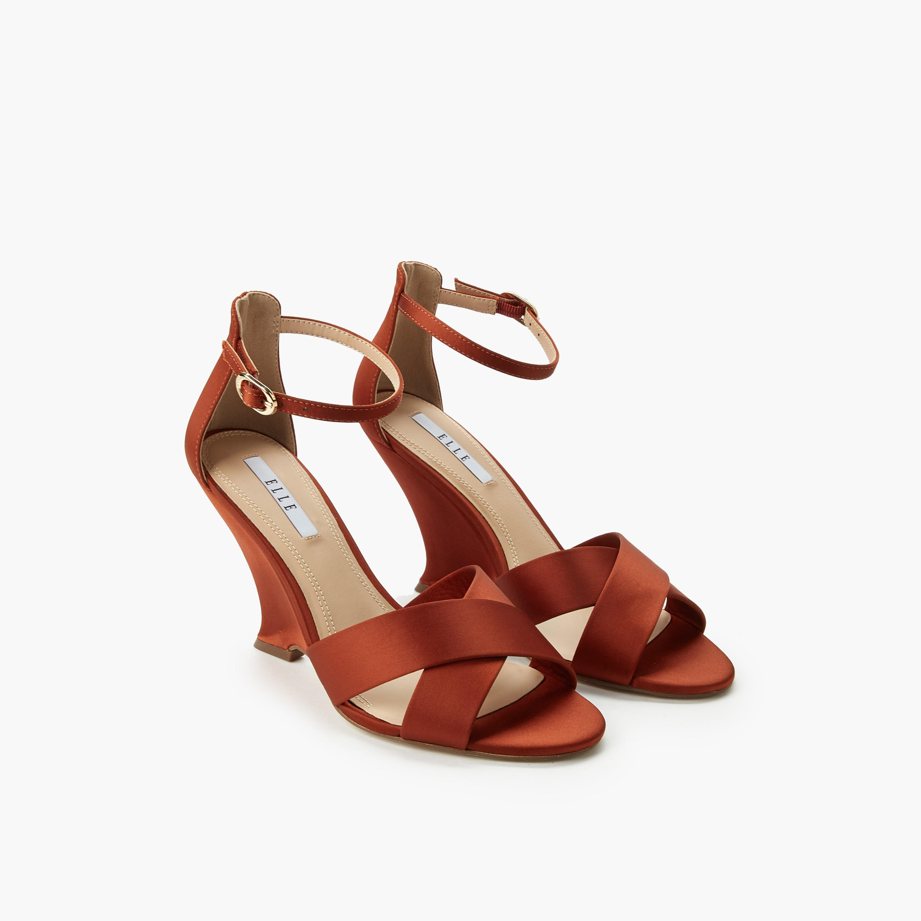 Elle Women Cross Strap Wedge Heel Sandals-women-shoes-sandals-heeled-image-1