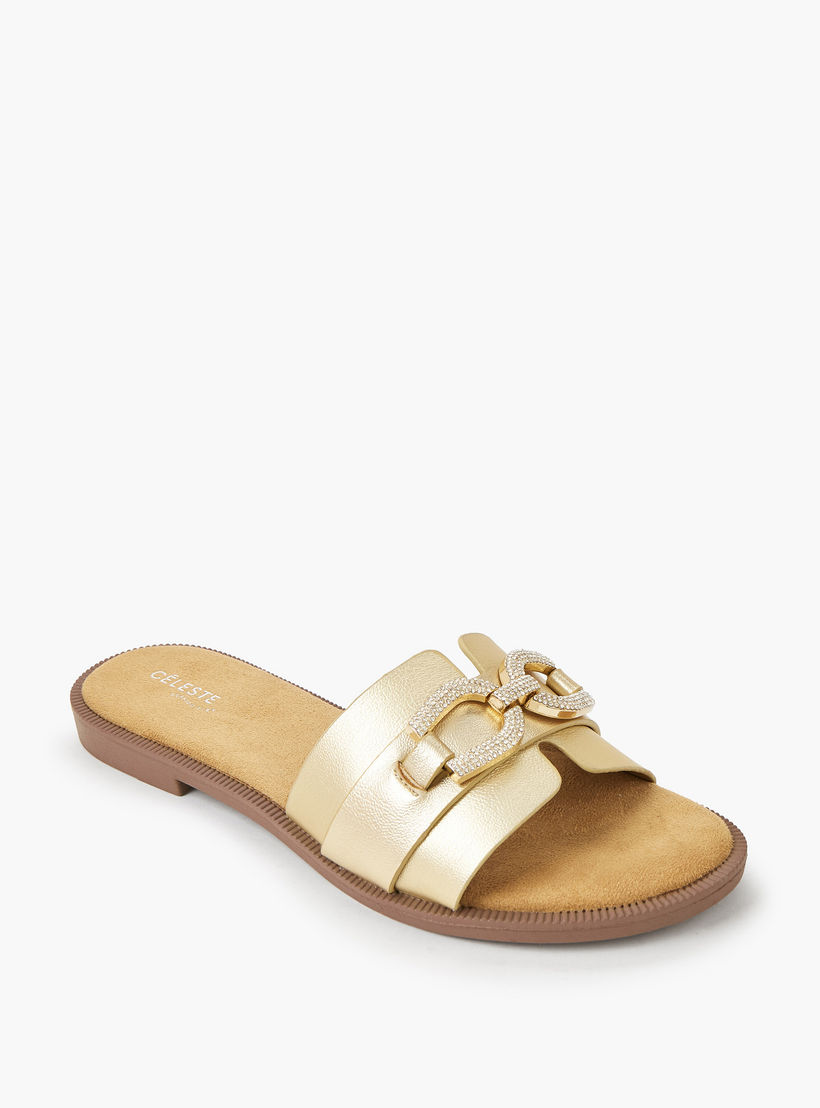 Celeste Women Stone Embellished Flat Sandals-women-shoes-flats-sandals-image-2