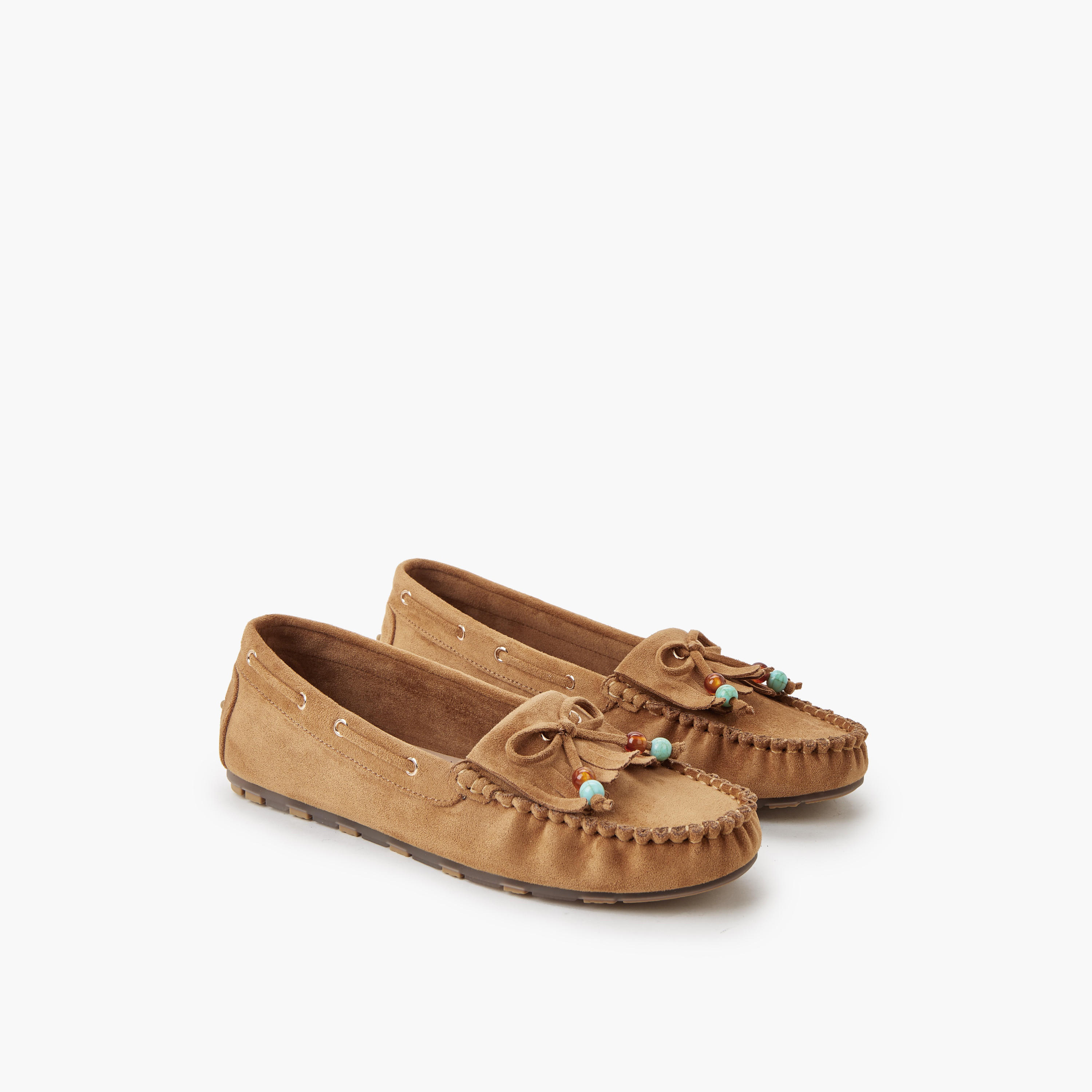 حذاء موكاسين بارز الملمس للنساء من لو كونفورت-women-shoes-loafersandmoccasins-image-1