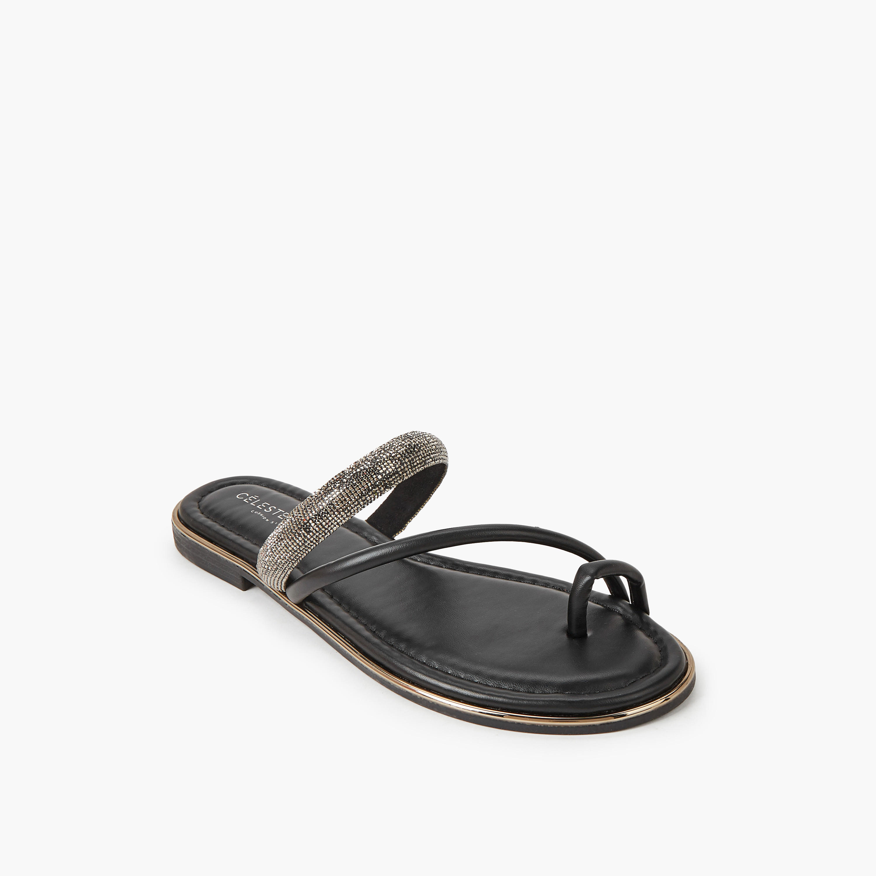 صندل مسطح مزين بالأحجار للنساء من سيليست-women-shoes-flats-sandals-image-2