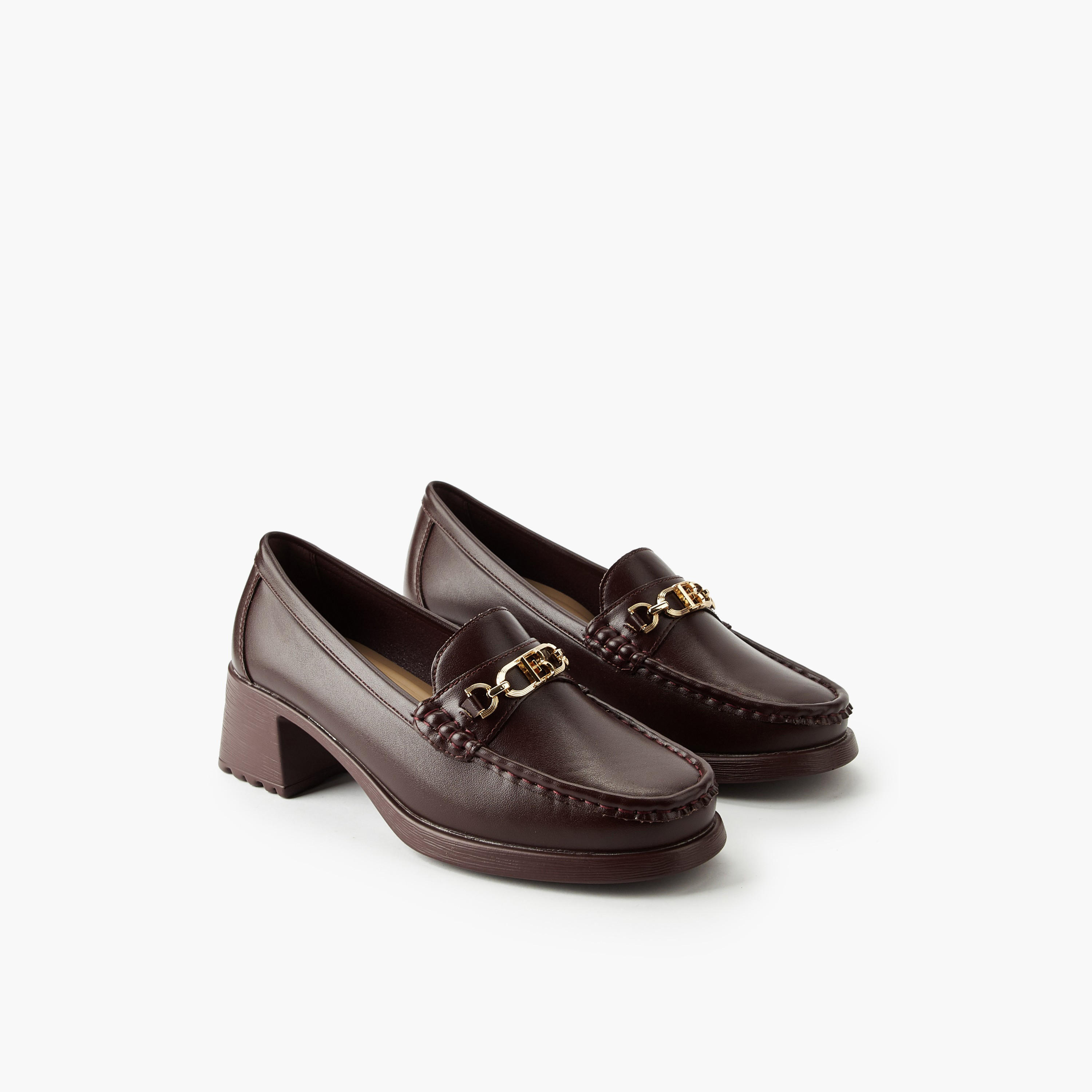 Flora Bella Women Block Heel Loafers-women-shoes-flats-loafers-image-1