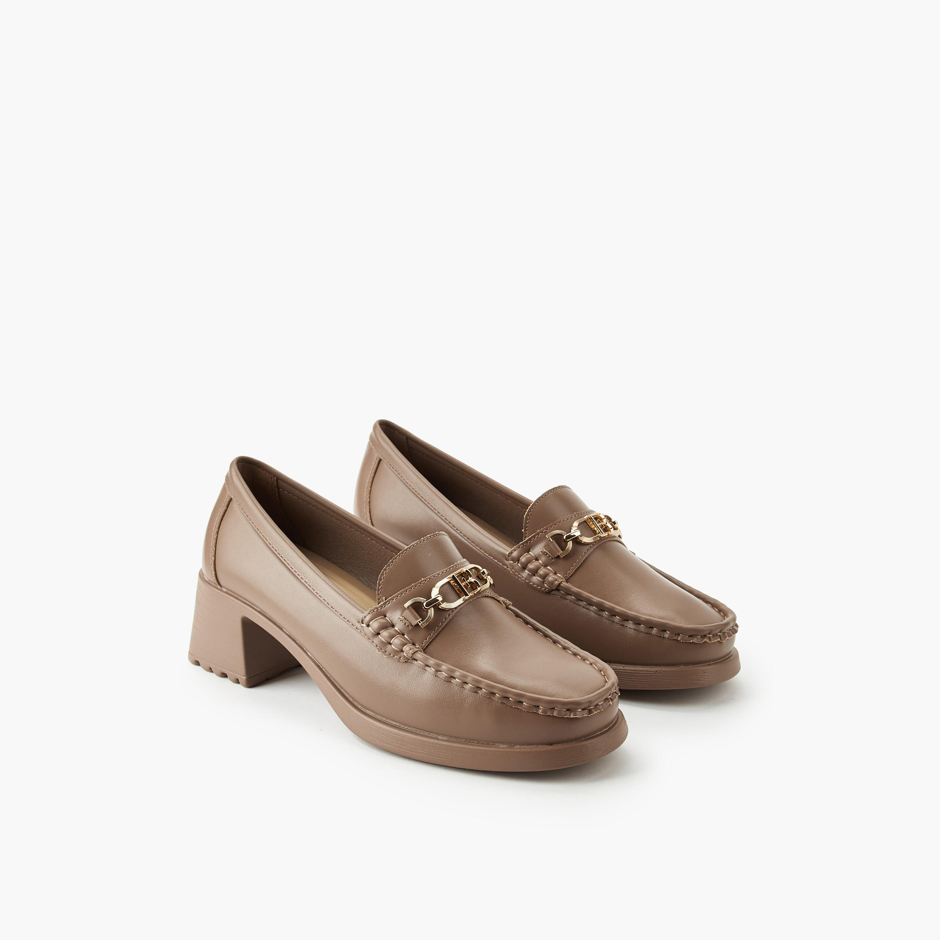 Flora Bella Women Block Heel Loafers-women-shoes-flats-loafers-image-1