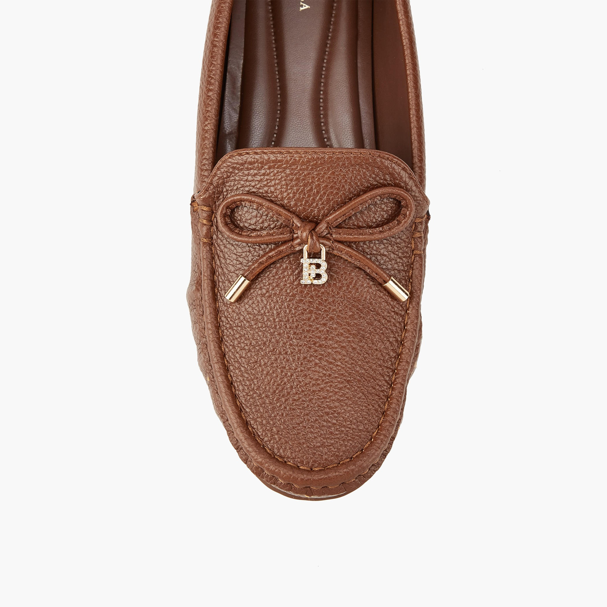 حذاء موكاسين بارز الملمس سهل الارتداء بفيونكة من فلورا بيلا-women-shoes-flats-moccasins-image-4