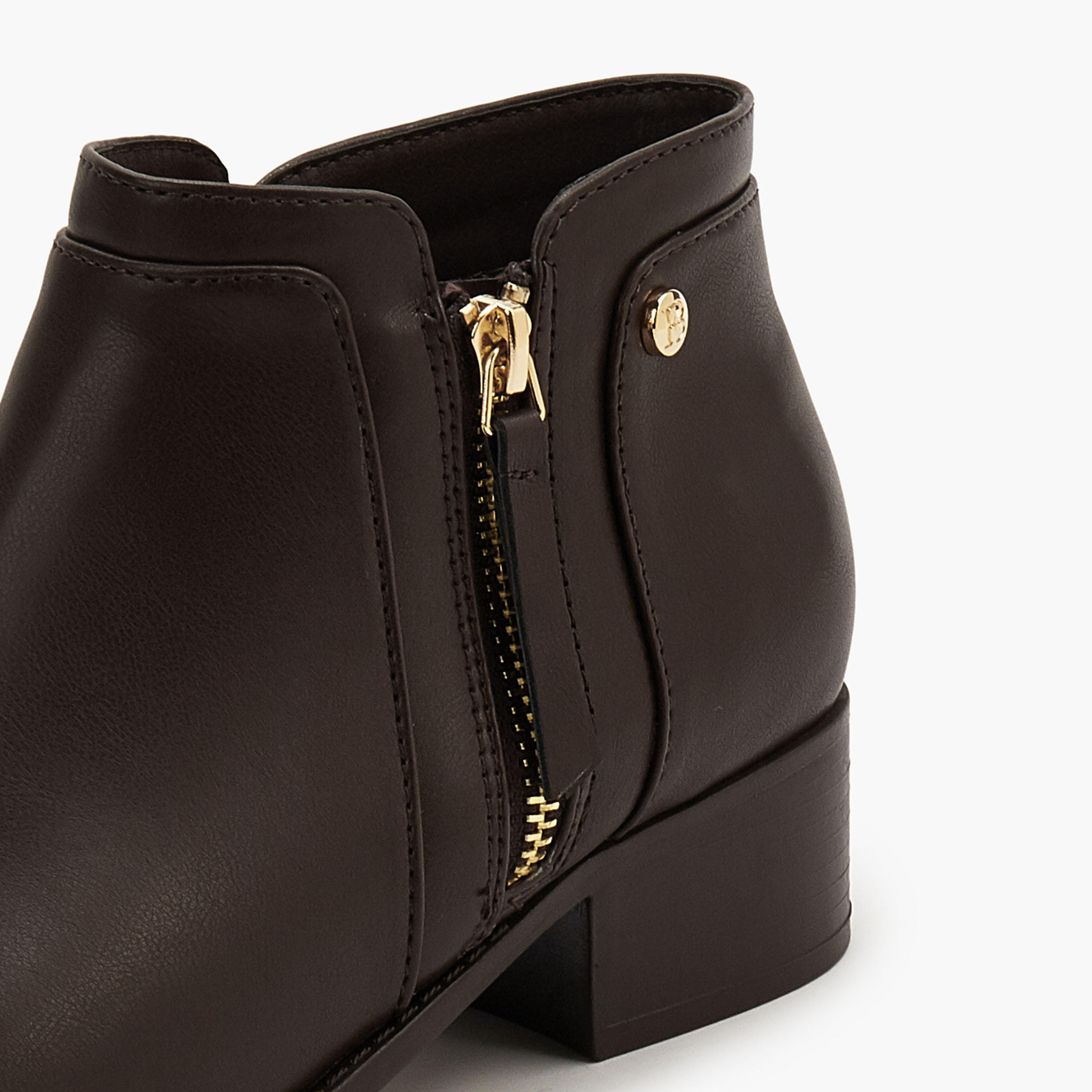 Flora Bella Solid Ankle Boots with Zip Closure-women-shoes-boots-image-4