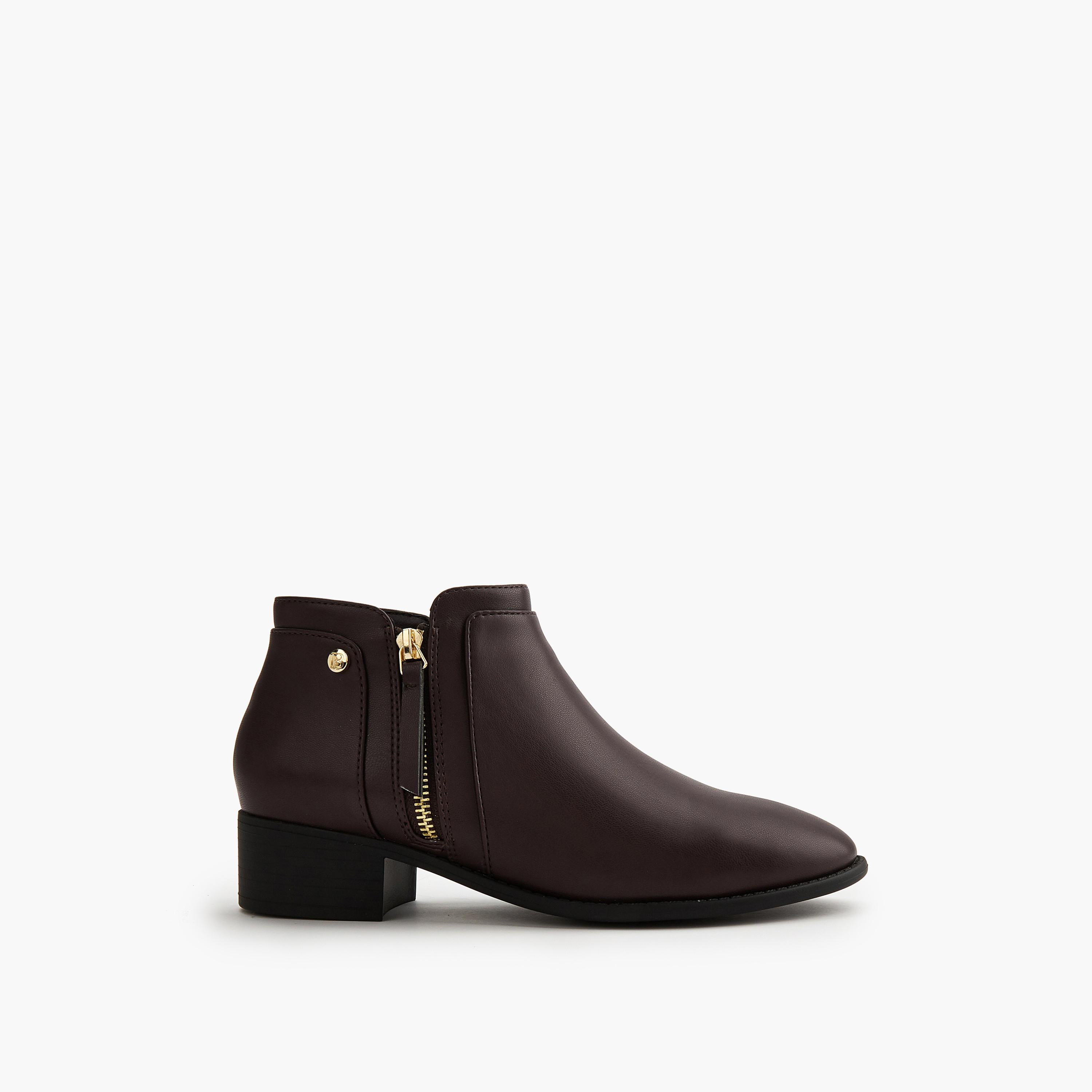 بوت كاحل سادة بسحاب إغلاق من فلورا بيلا-women-shoes-boots-image-2