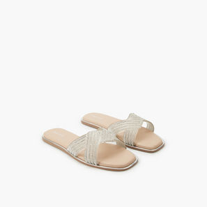صندل مزين بحزام متقاطع للنساء من بابريكا-women-shoes-flats-image-1